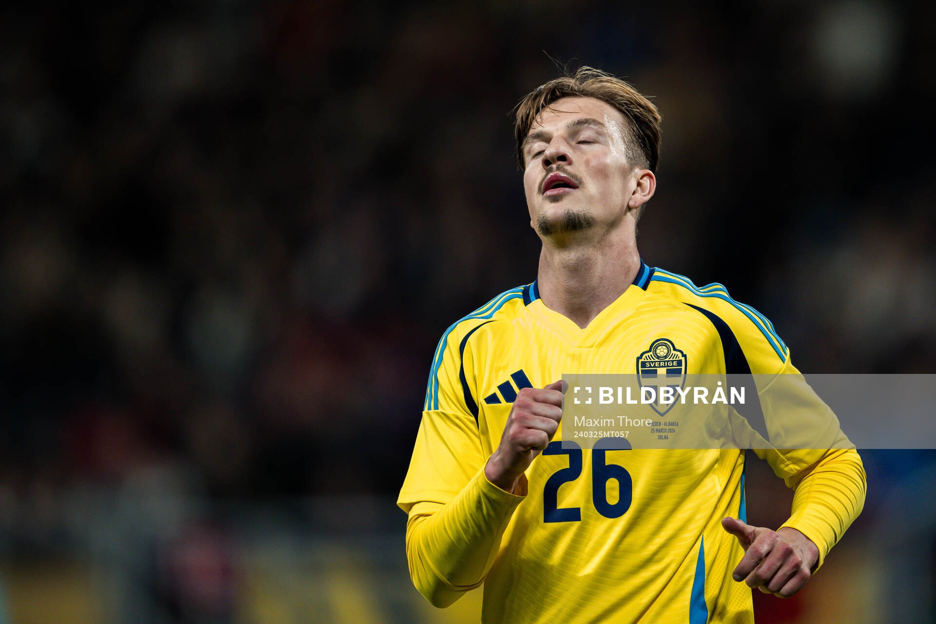 Simon Olsson of Sweden looks dejected