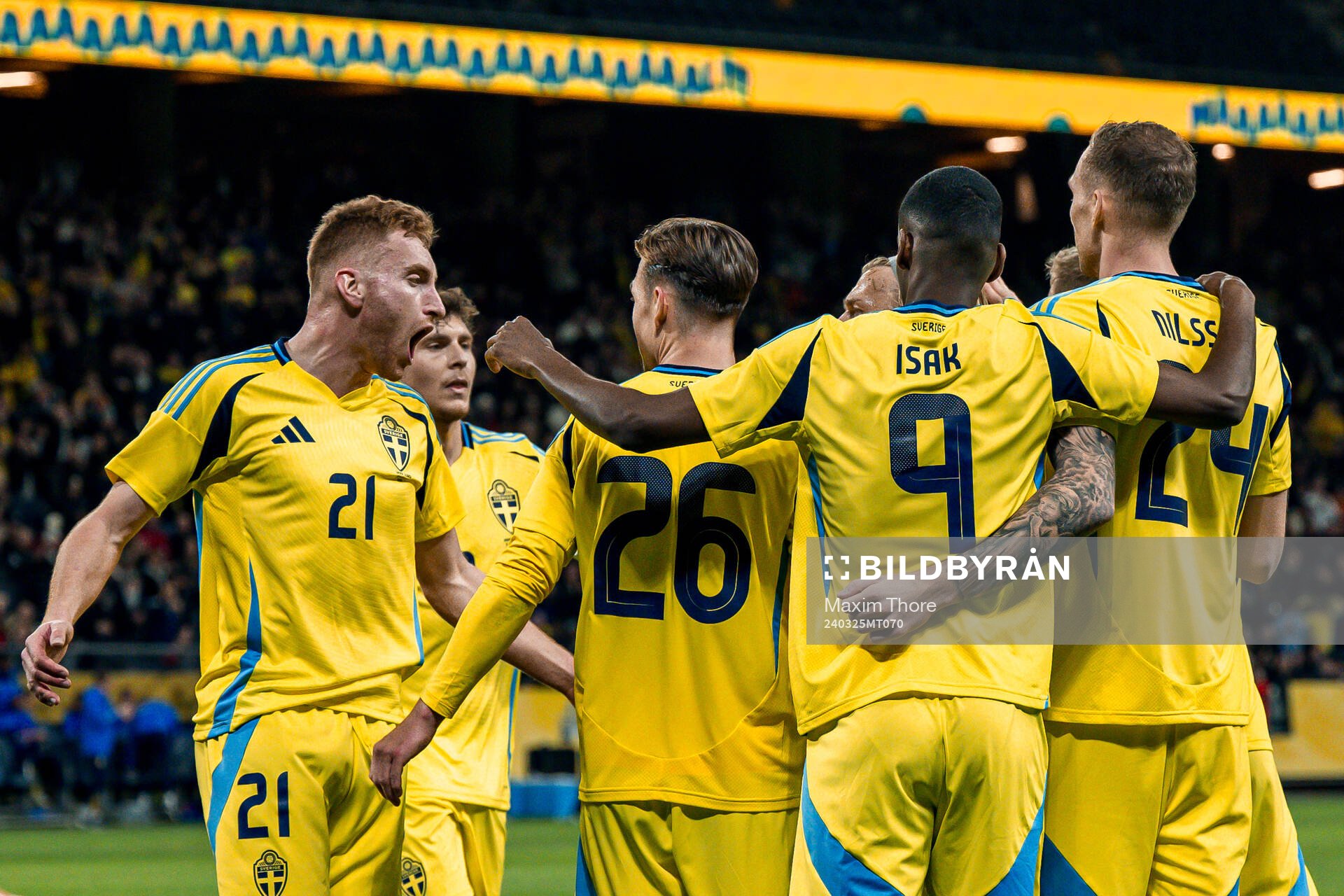 Dejan Kulusevski, Simon Olsson, , Alexander Isak and Gustaf