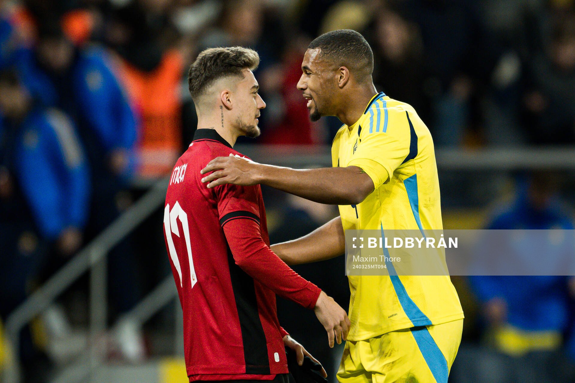 Ernest Muci of Albania and Isak Hien of Sweden