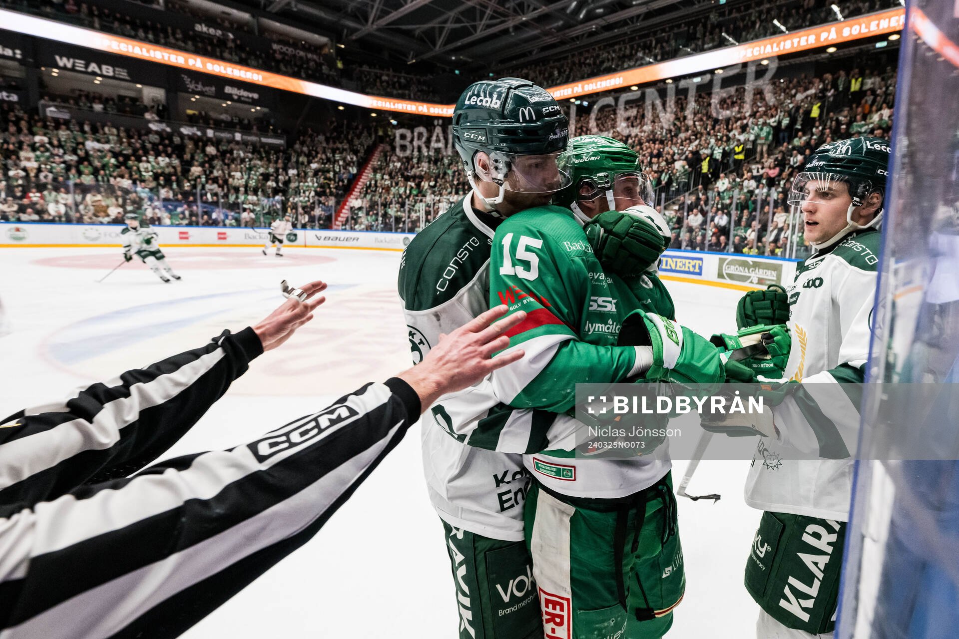 Färjestads Marcus Westfält och Rögles Simon Ryfors