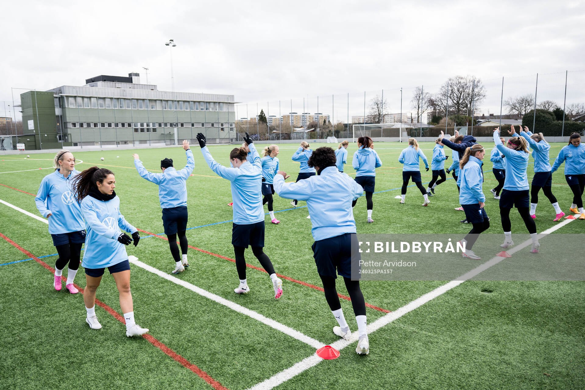 Under en träning med Malmö FF