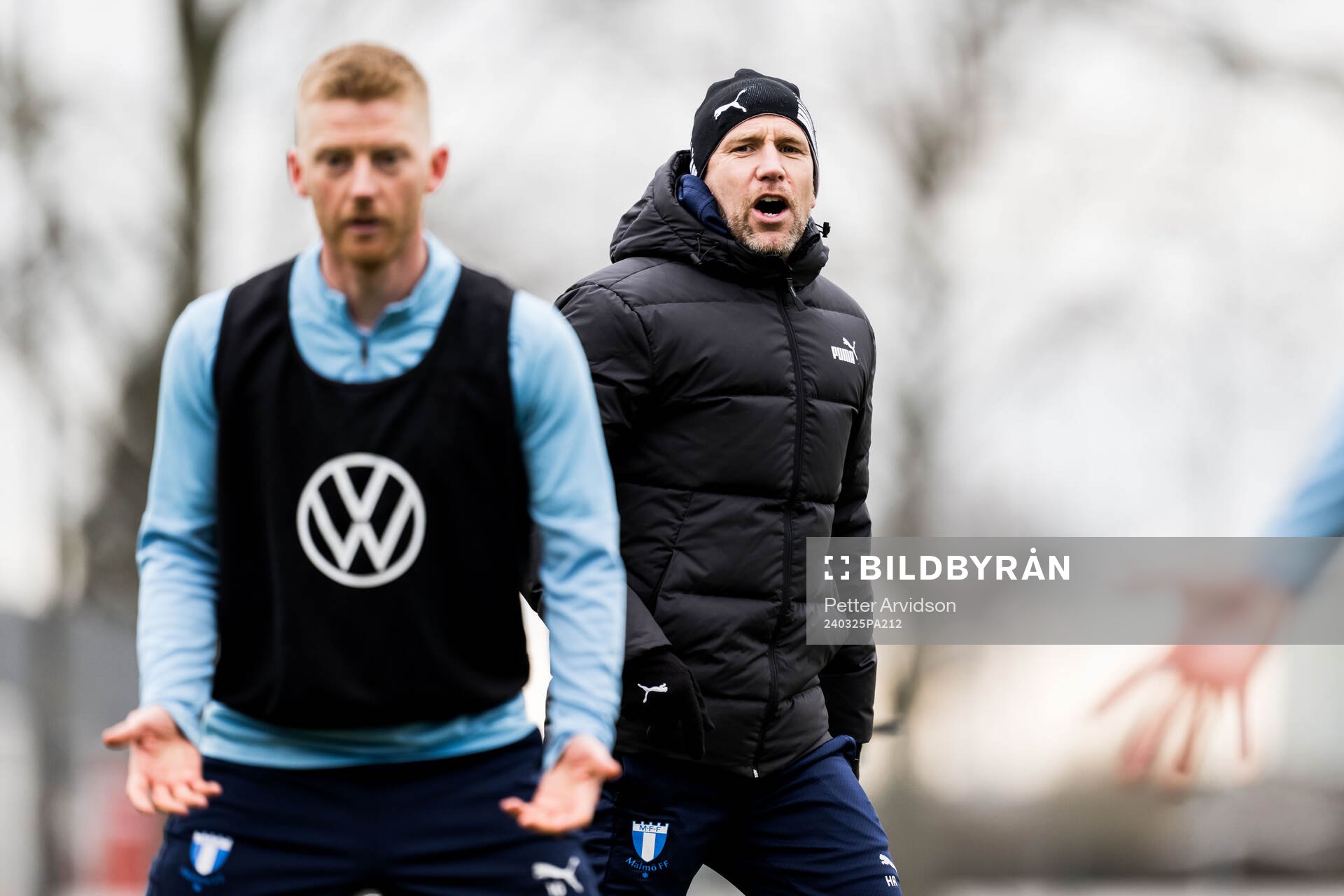 Malmö FFs Anders Christiansen och tränare Henrik Rydström