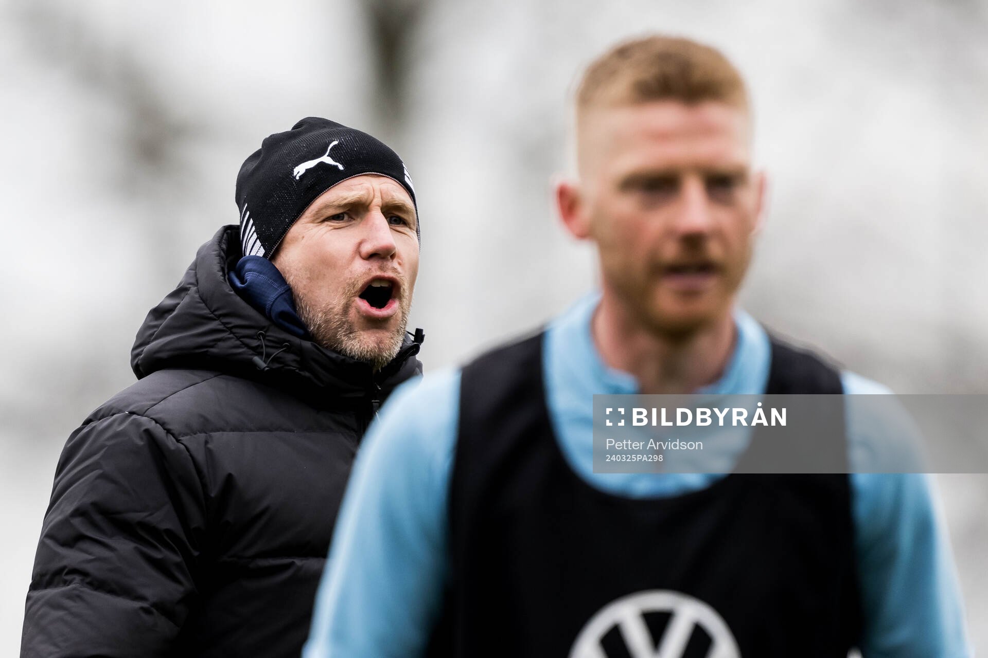 Malmö FFs tränare Henrik Rydström och Anders Christiansen