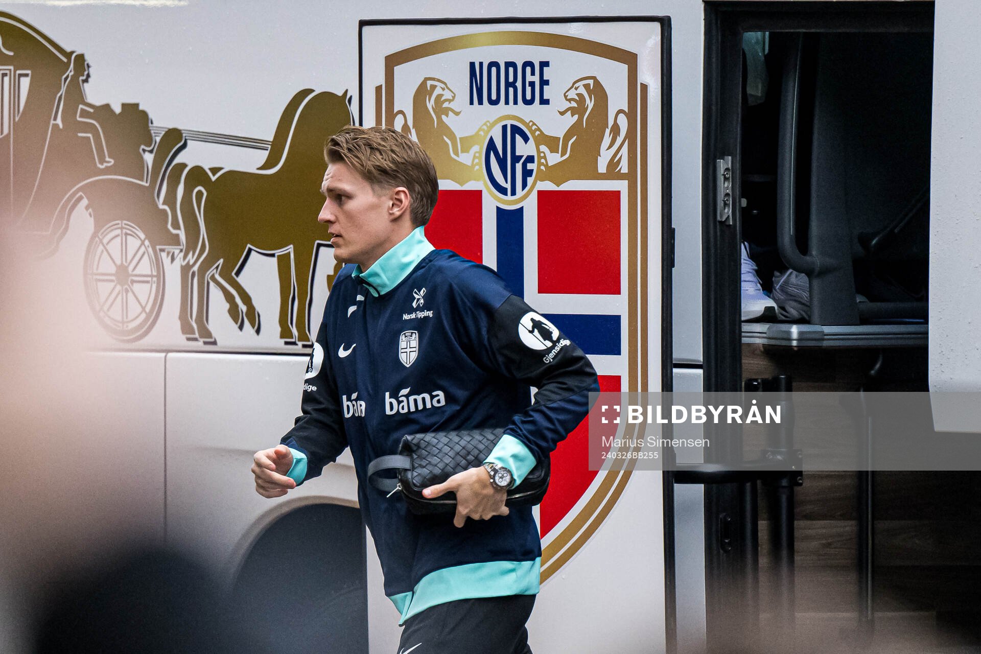 Martin Ødegaard of Norway arrives