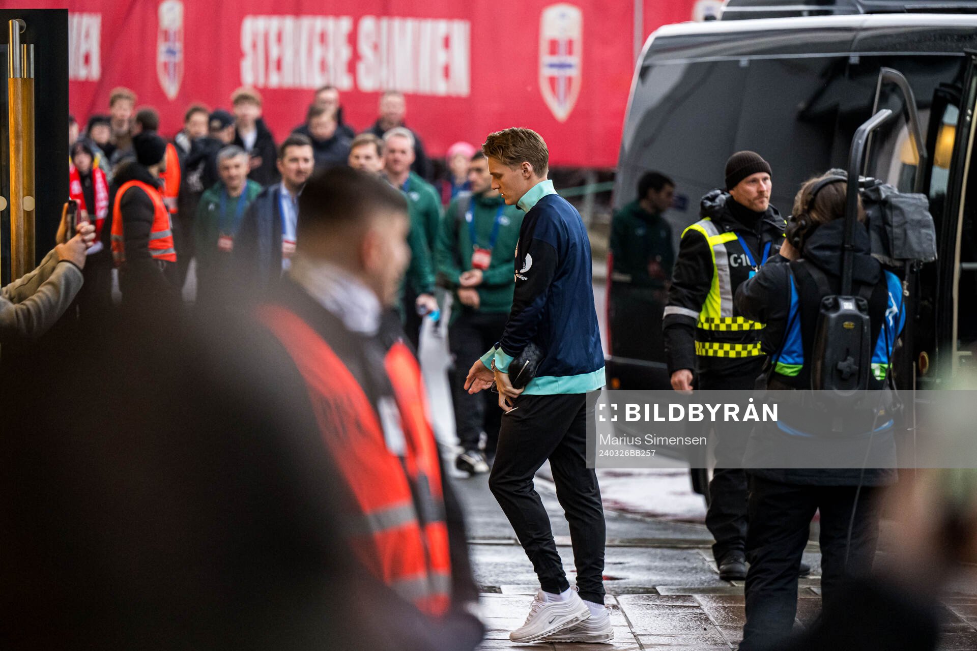 Martin Ødegaard of Norway arrives