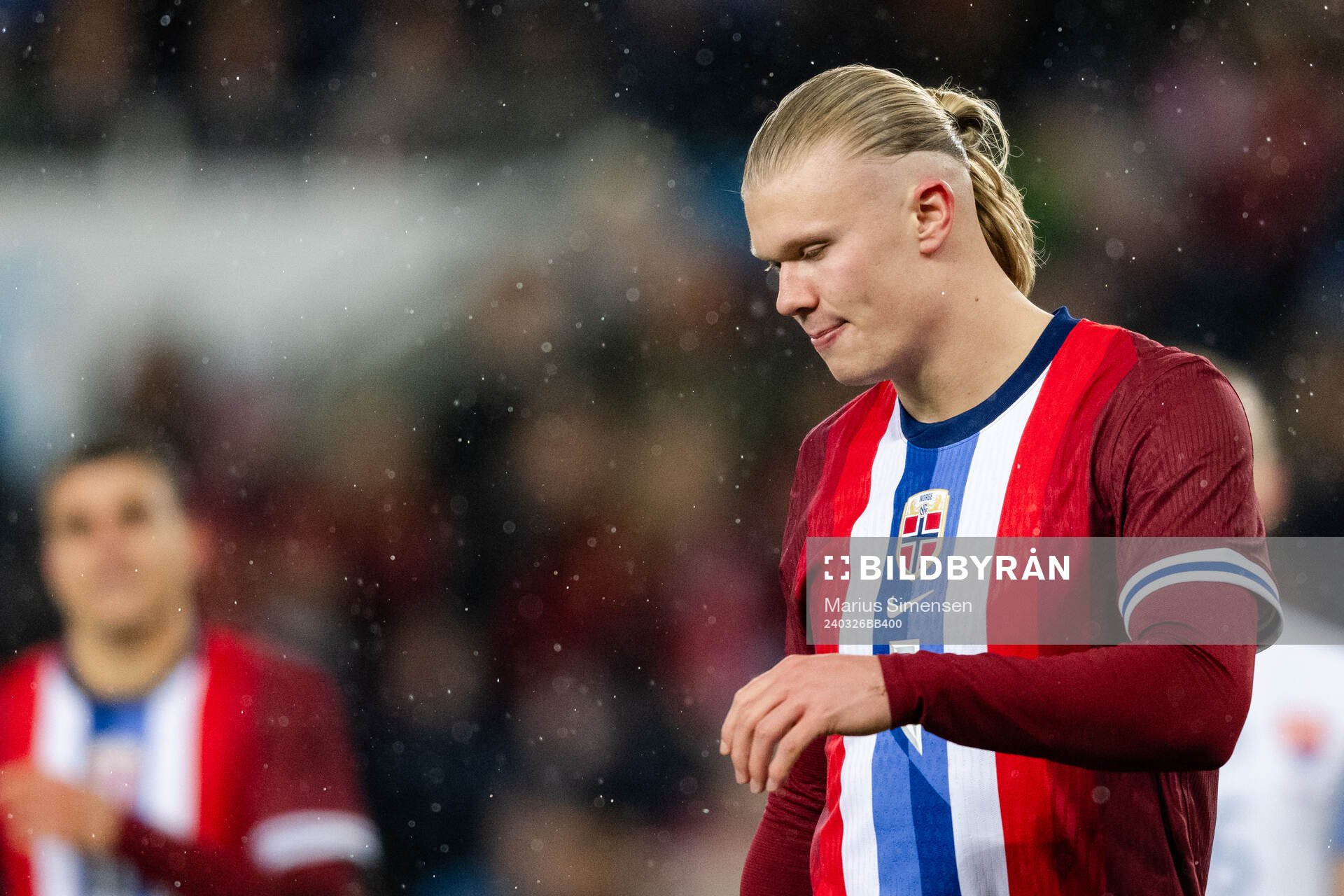 Erling Braut Haaland of Norway looks dejected