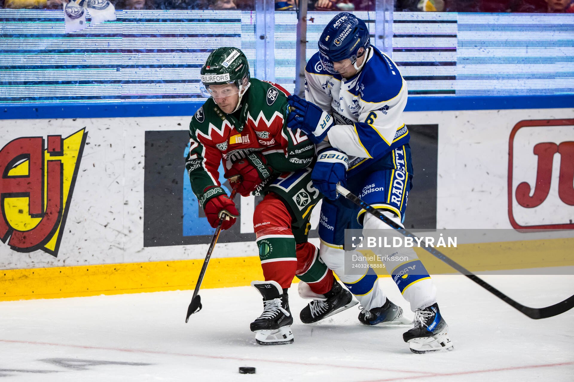 Frölundas Max Friberg och Leksands Alexander Lundqvist