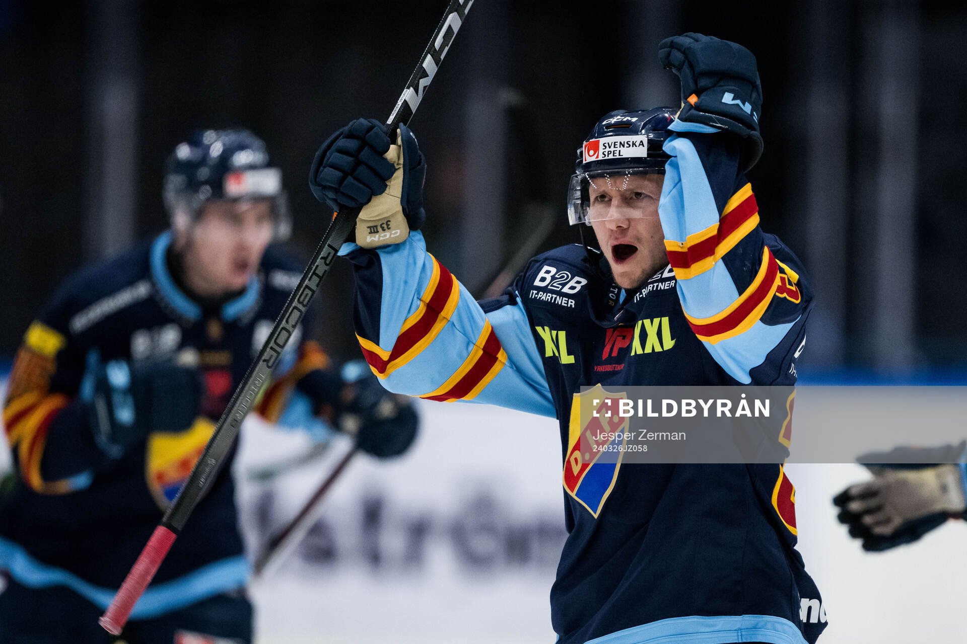 Djurgårdens Daniel Glad jublar