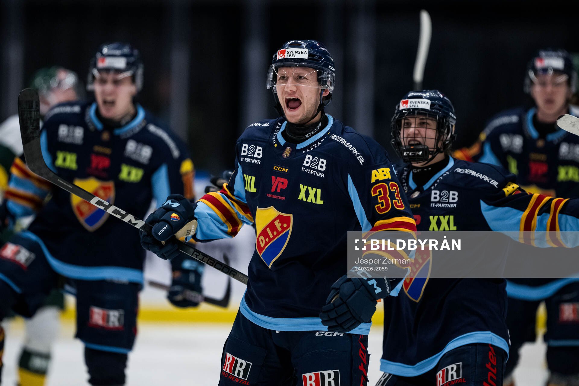 Djurgårdens Daniel Glad jublar