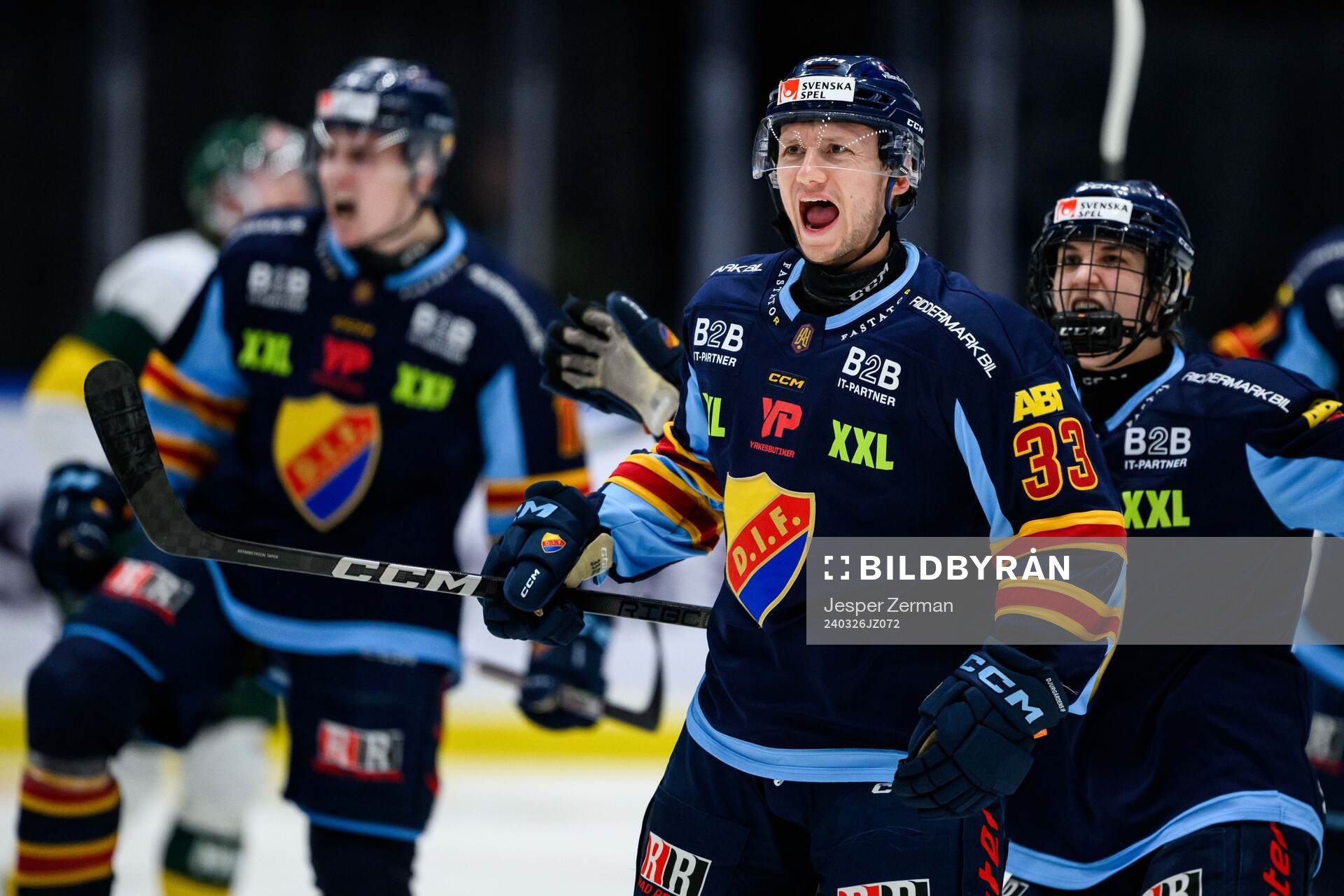 Djurgårdens Daniel Glad jublar