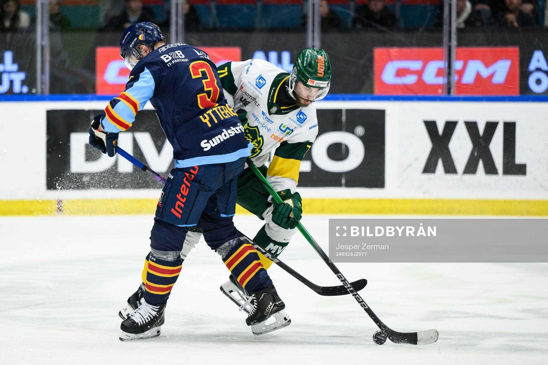 Djurgårdens Alexander Ytterell och Björklövens Gustav