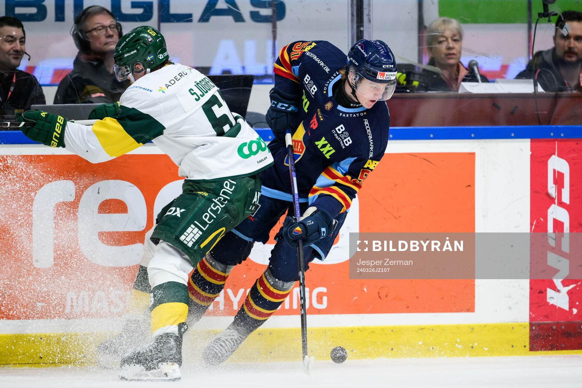Björklövens Malte Sjögren och Djurgårdens Melvin