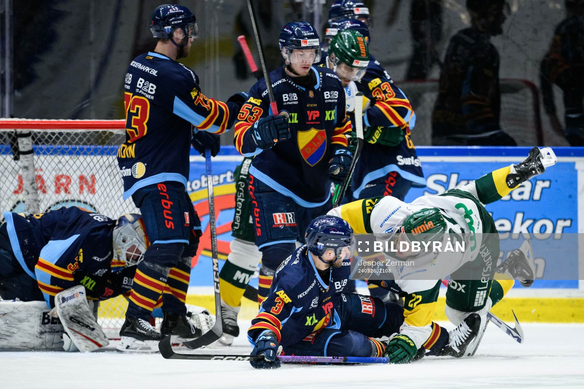 Djurgårdens Alexander Ytterell och Björklövens Fredric