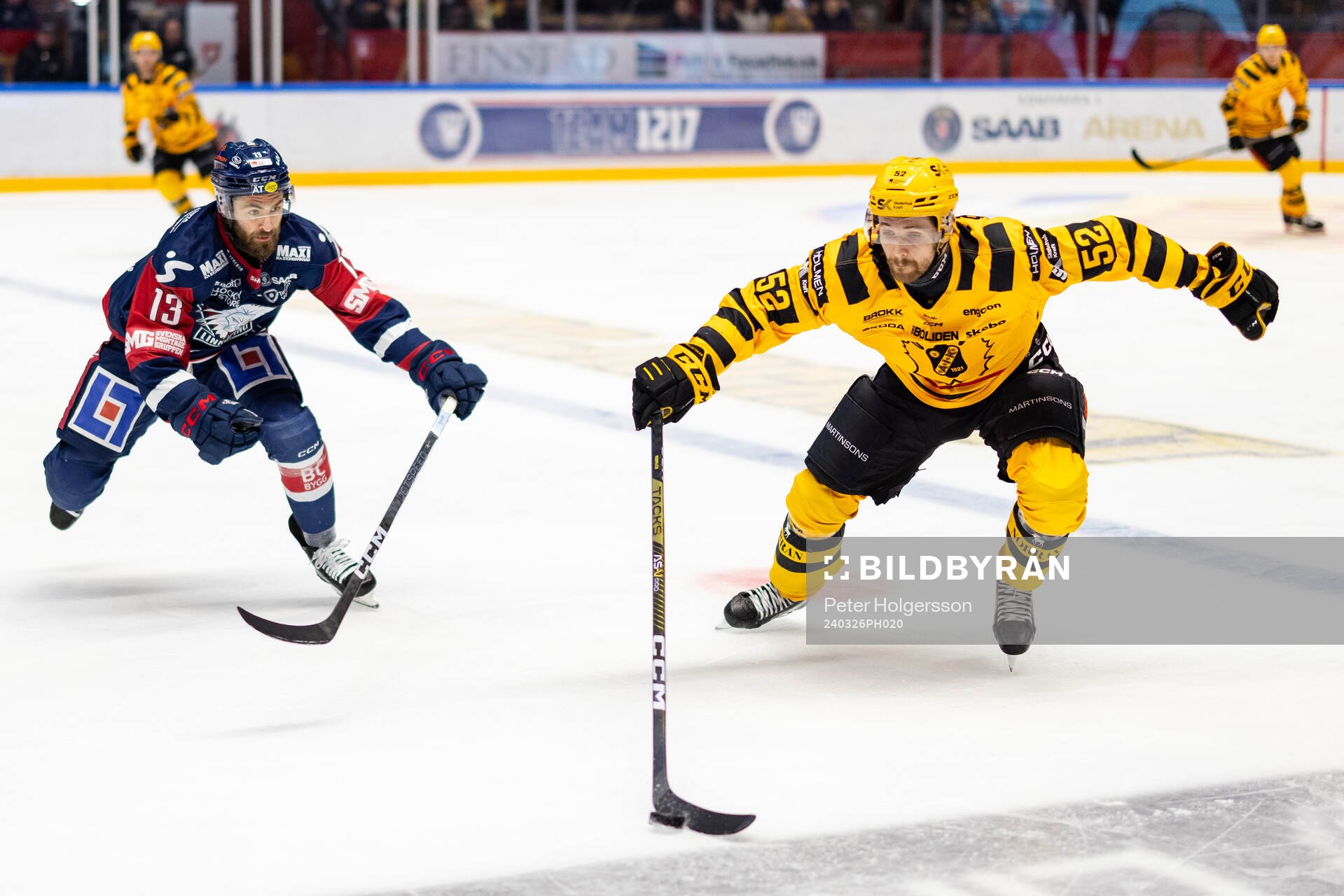 Linköpings Anthony Greco och Skellefteås Arvid Lundberg