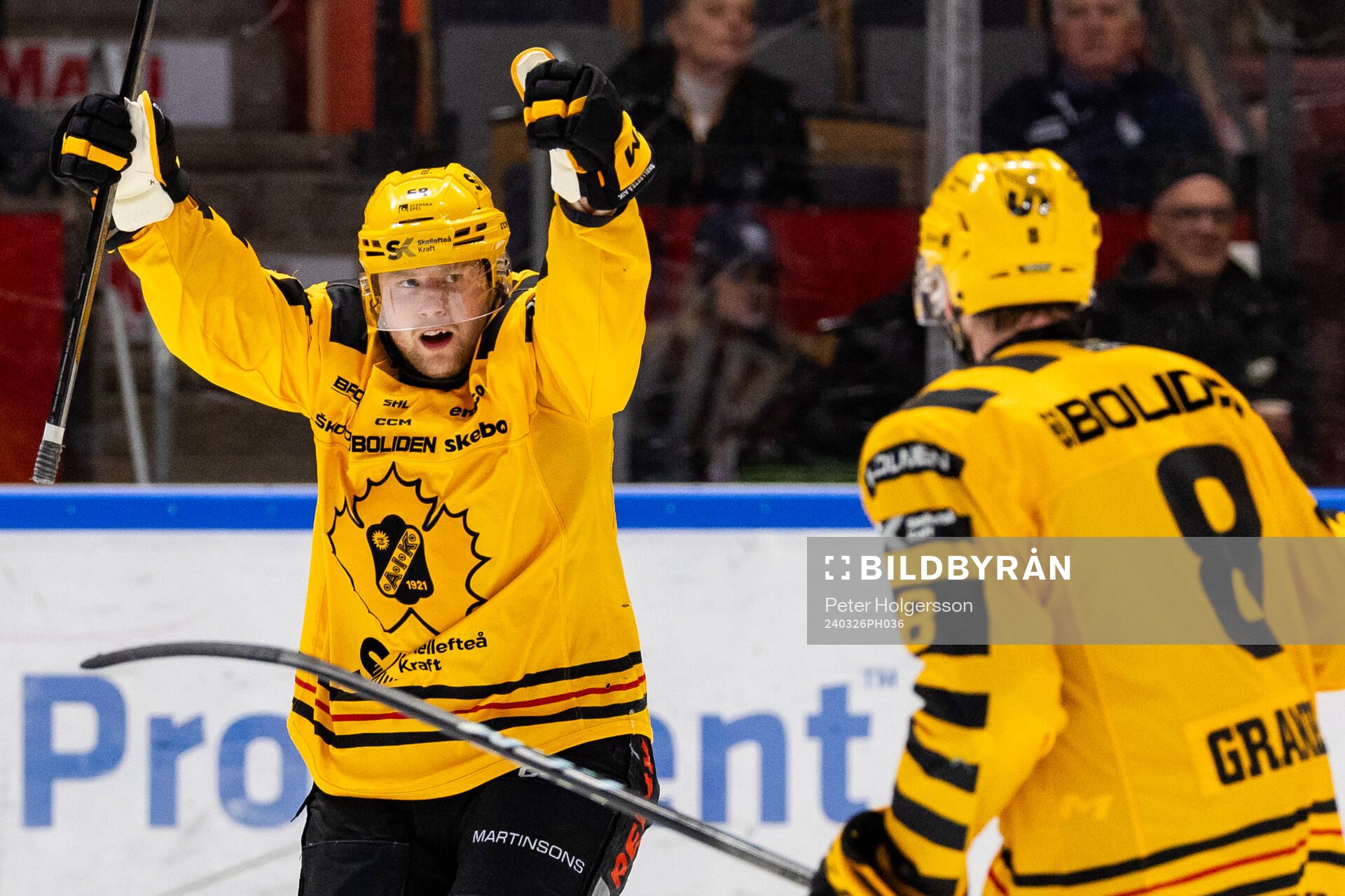 Skellefteås Oskar Nilsson jublar