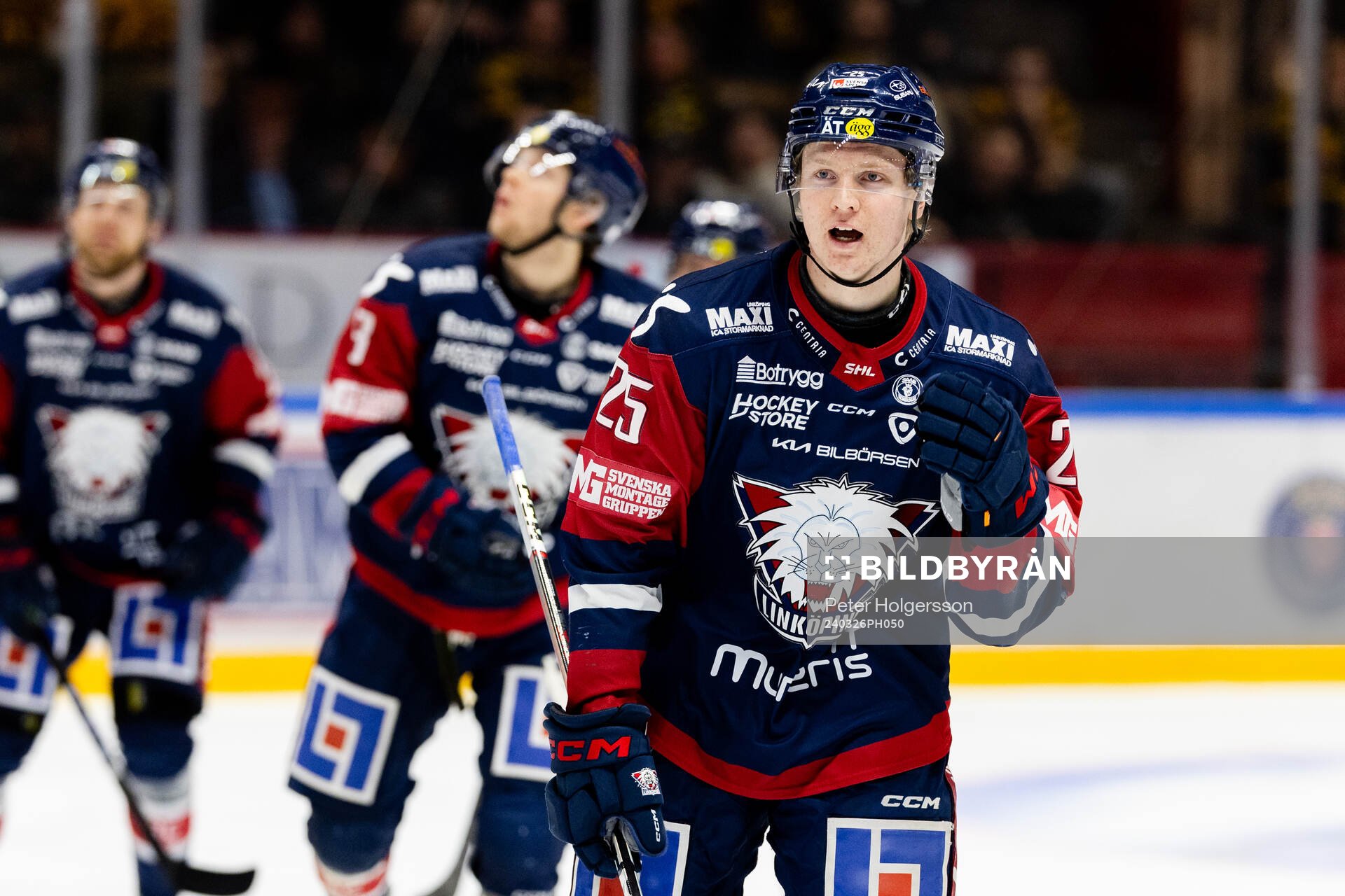 Linköpings Filip Bystedt jublar