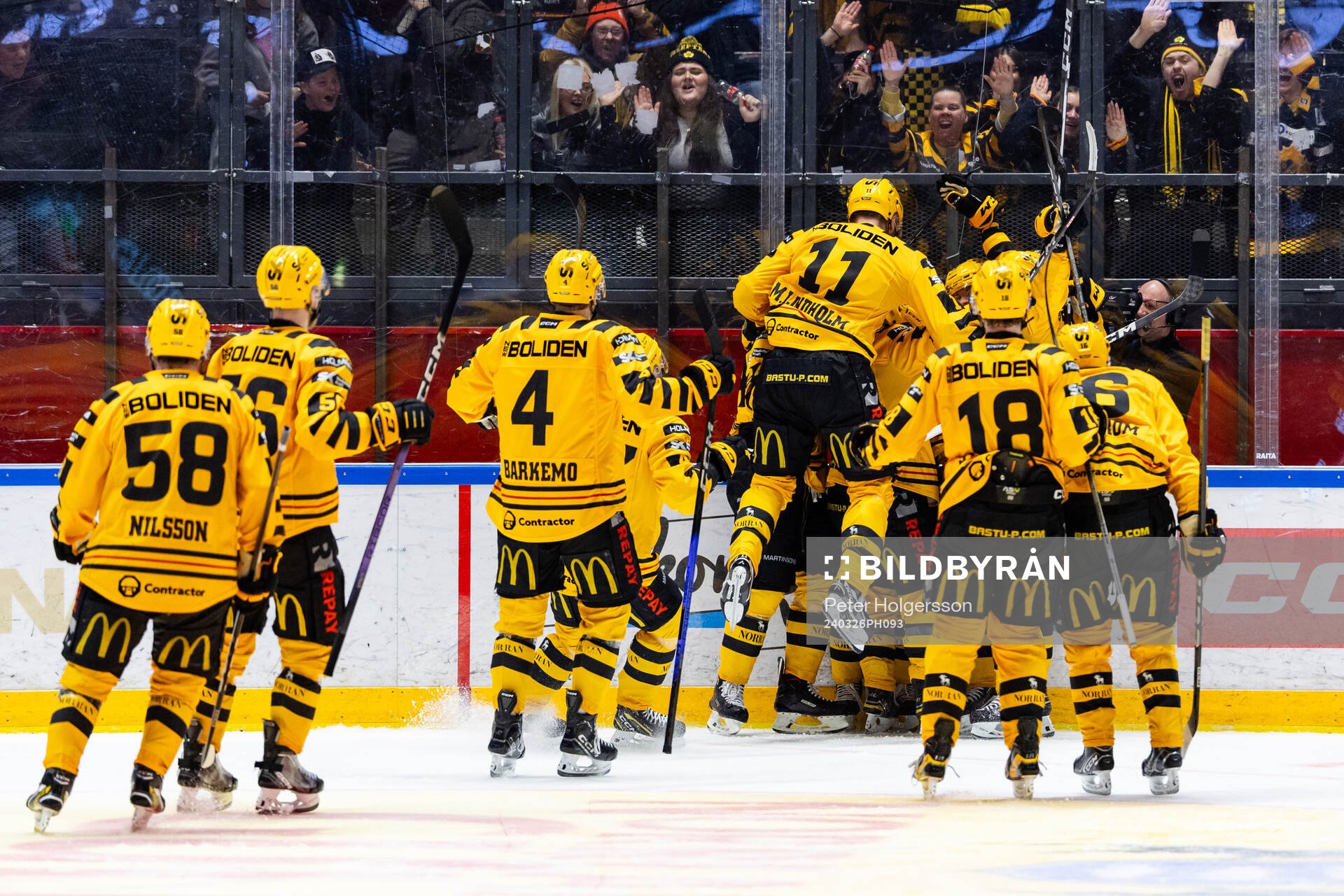 Skellefteås spelare jublar