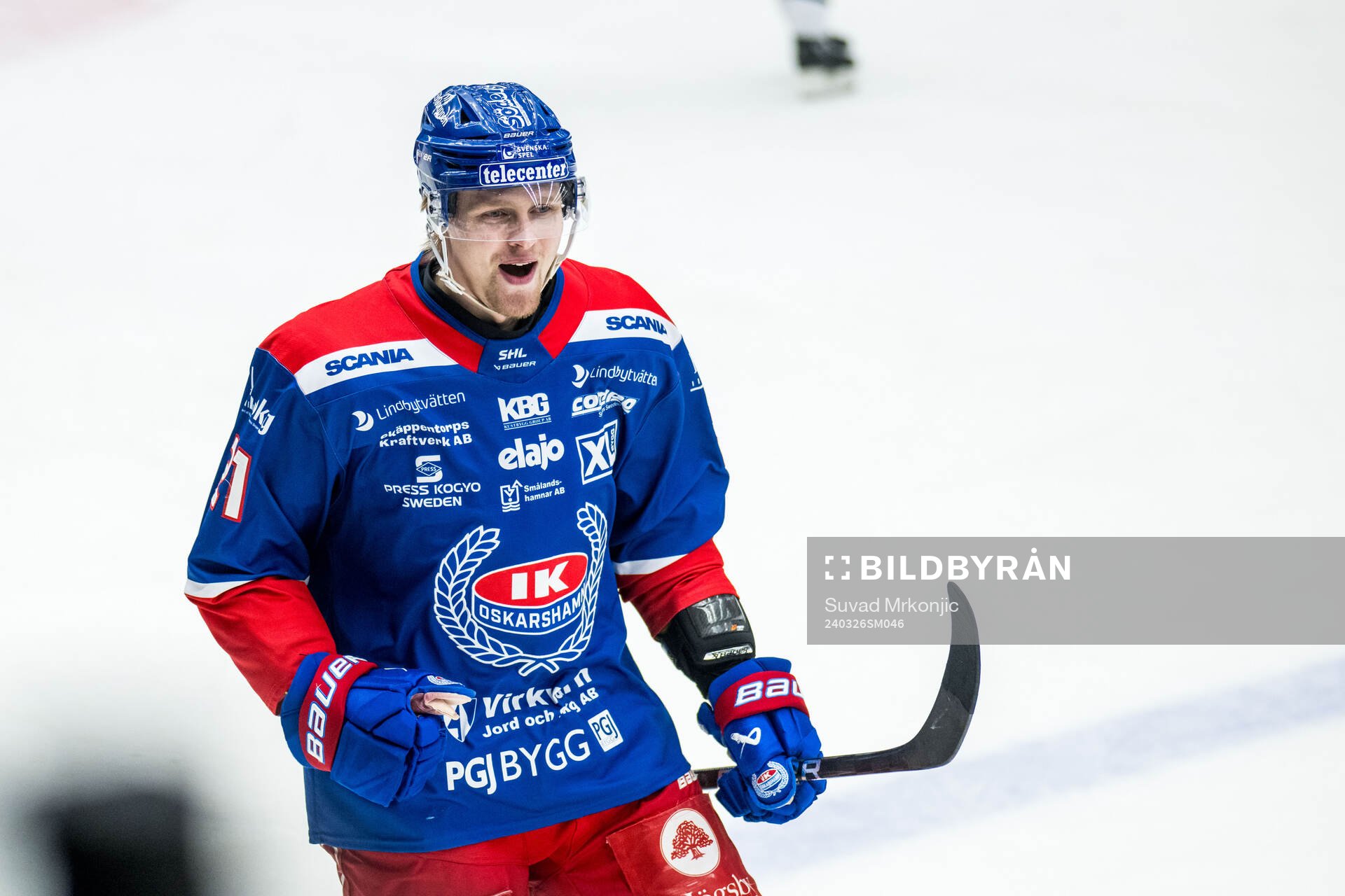 Oskarshamns Hampus Karlsson jublar