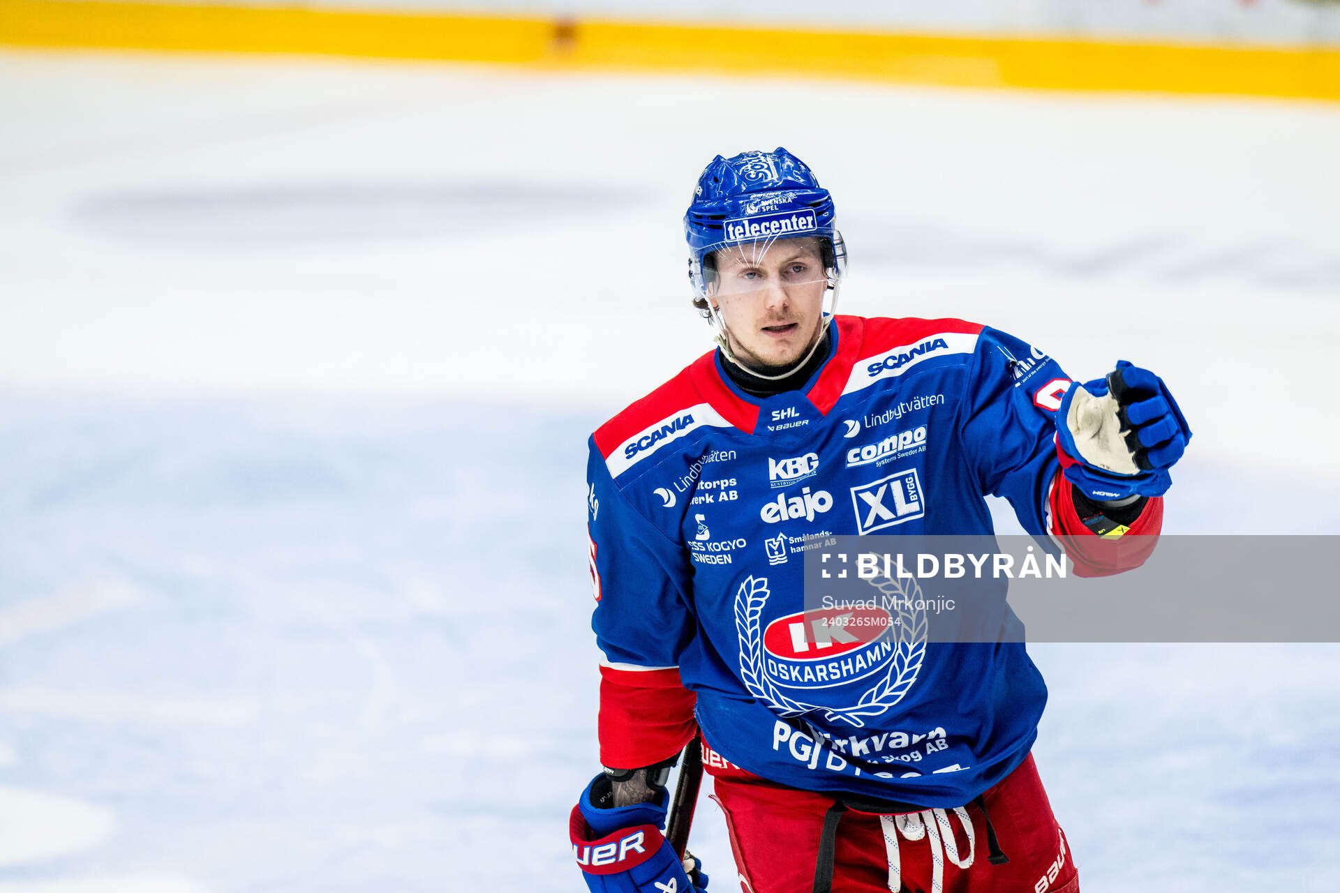 Oskarshamns Nick Olesen jublar