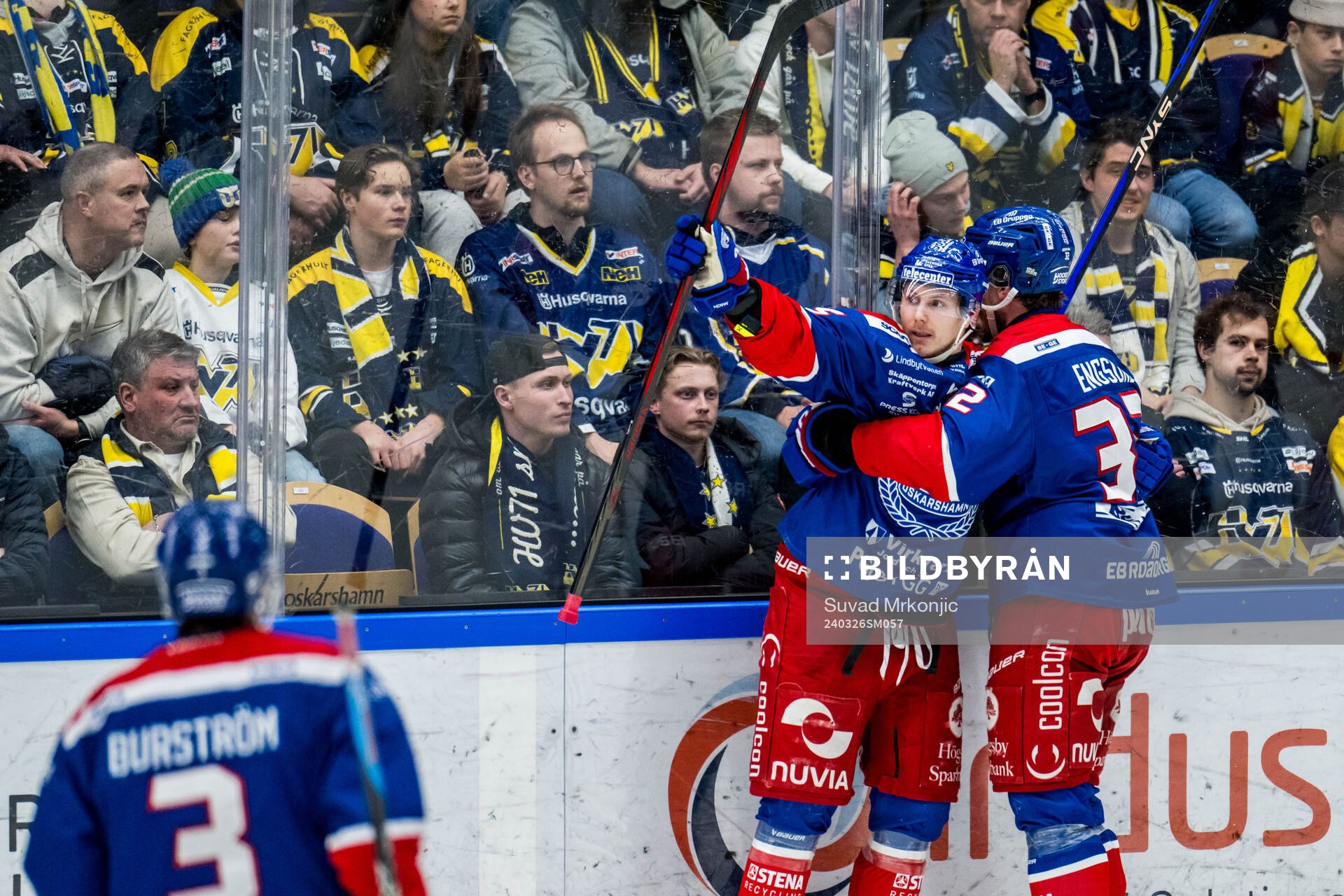 Oskarshamns Nick Olesen jublar