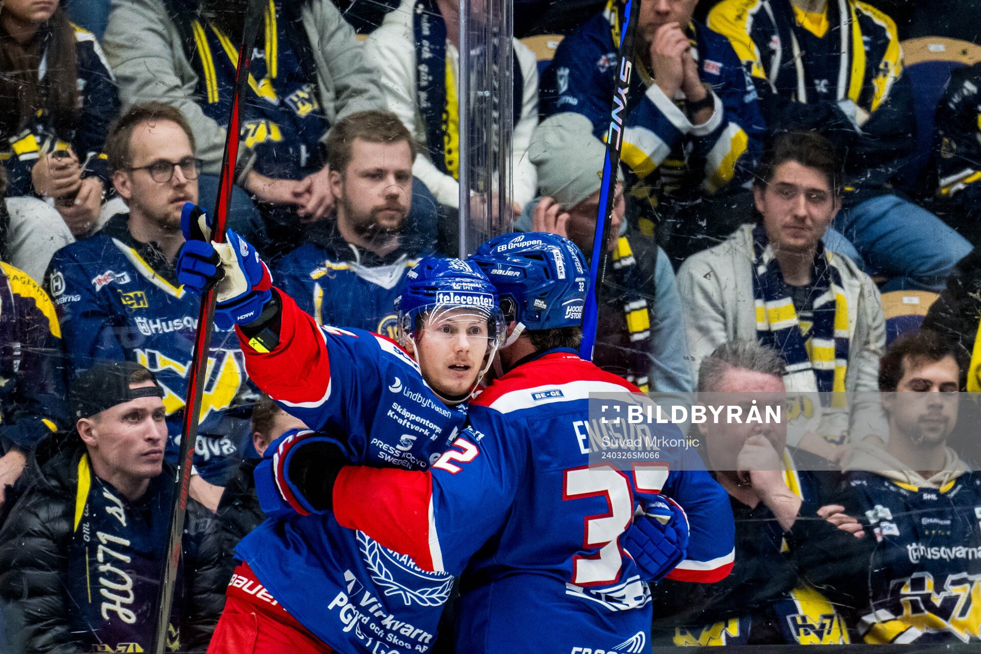 Oskarshamns Nick Olesen jublar