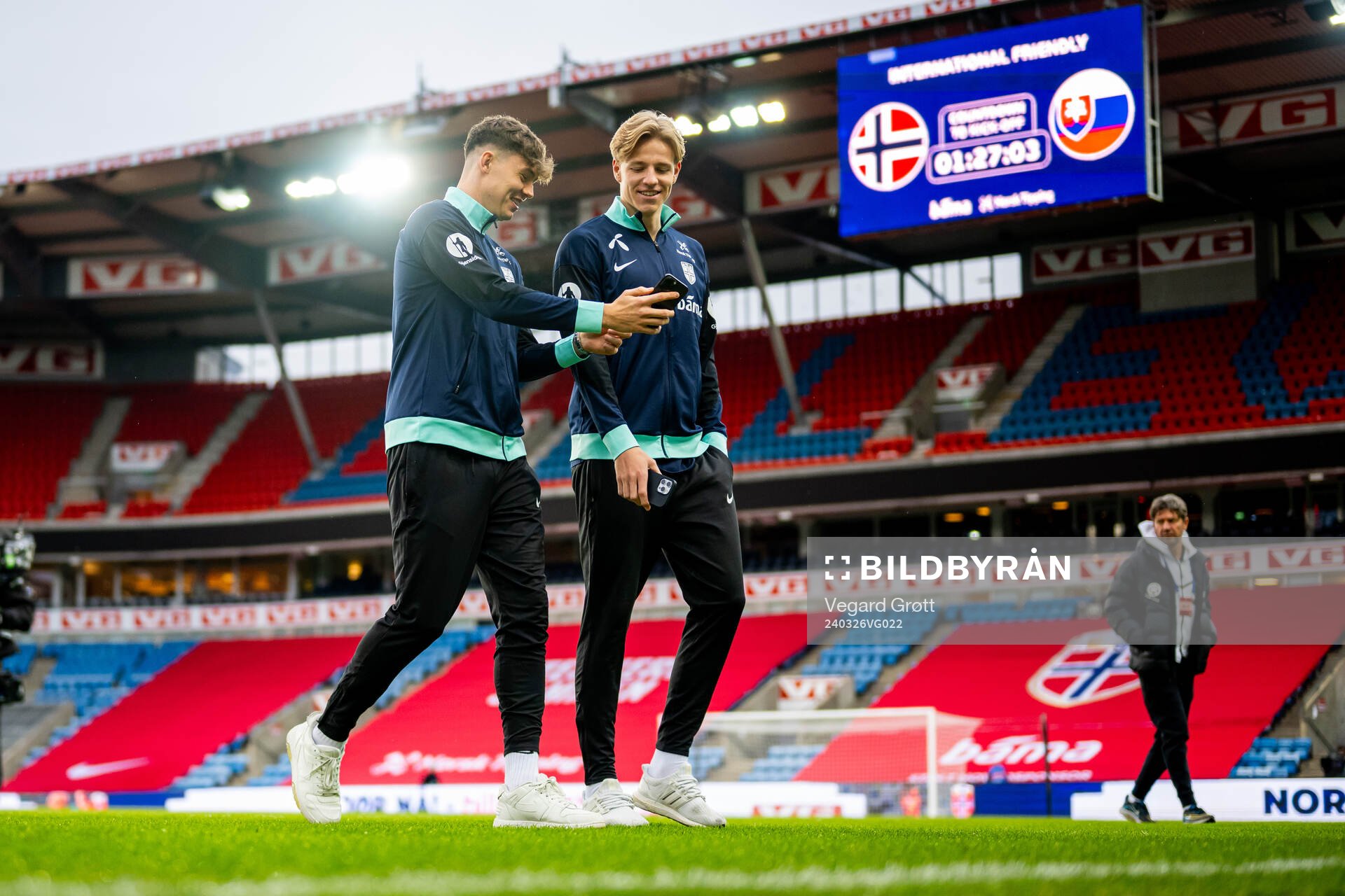 Jørgen Strand Larsen and Jesper Daland of Norway