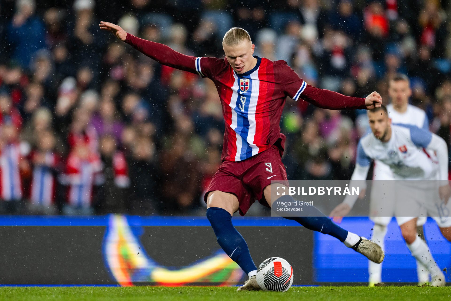 Erling Braut Haaland of Norway with a penalty kick