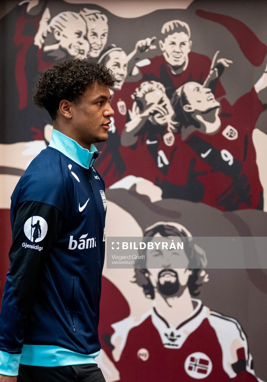 Oscar Bobb of Norway arrives