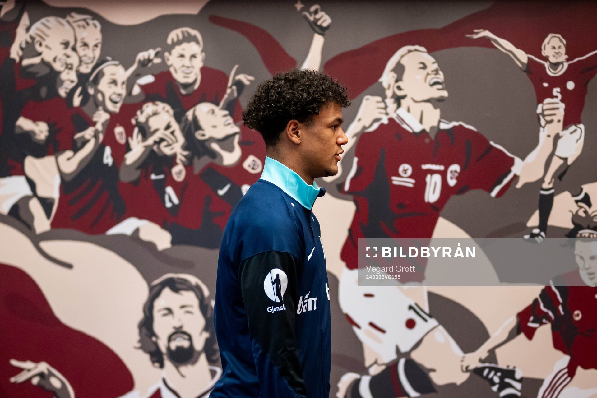 Oscar Bobb of Norway arrives ahead of the international friendly football match between Norway and Slovakia on March 26, 2024 in Oslo. 