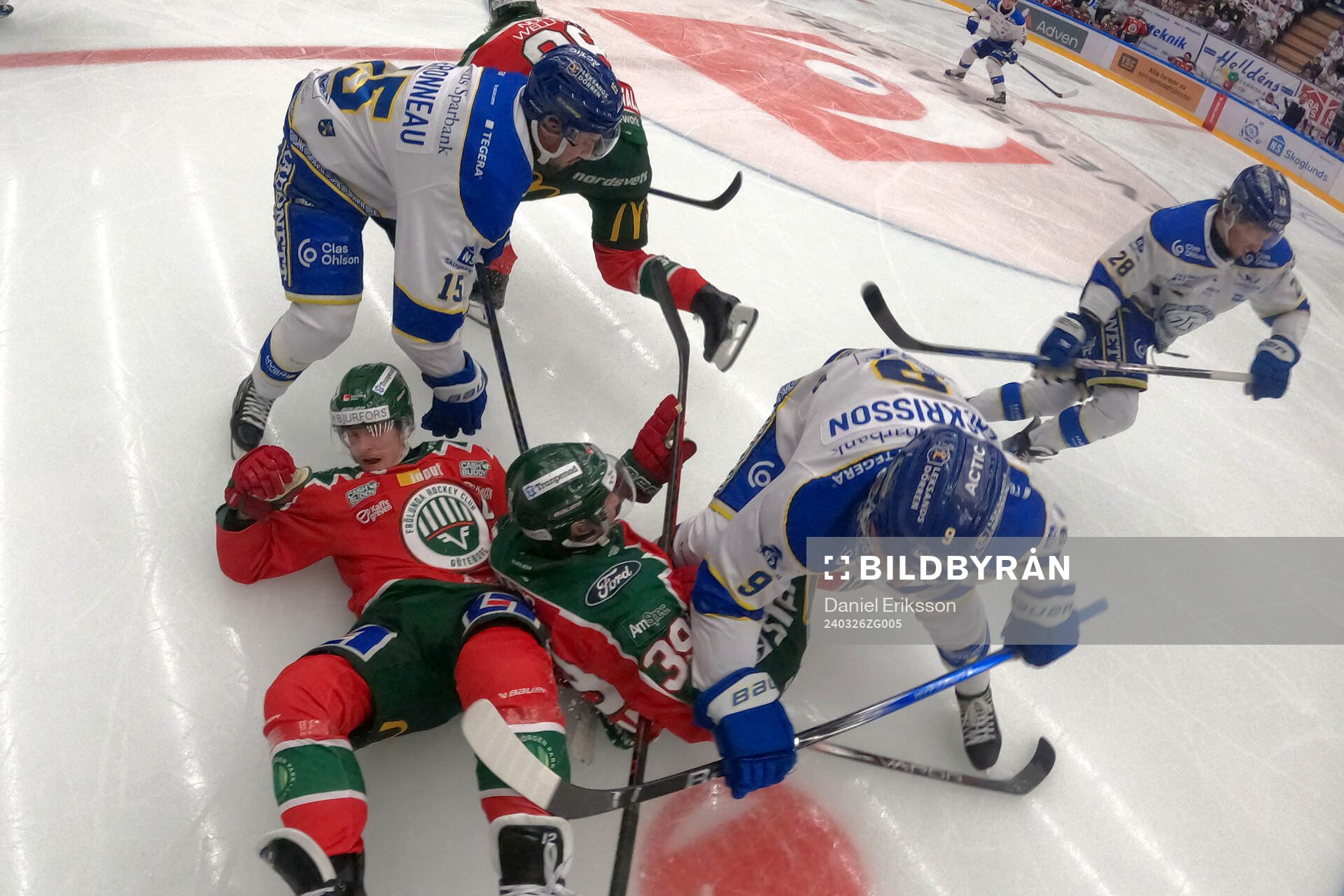 Leksands Patrik Zackrisson och Leksands Max Veronneau och