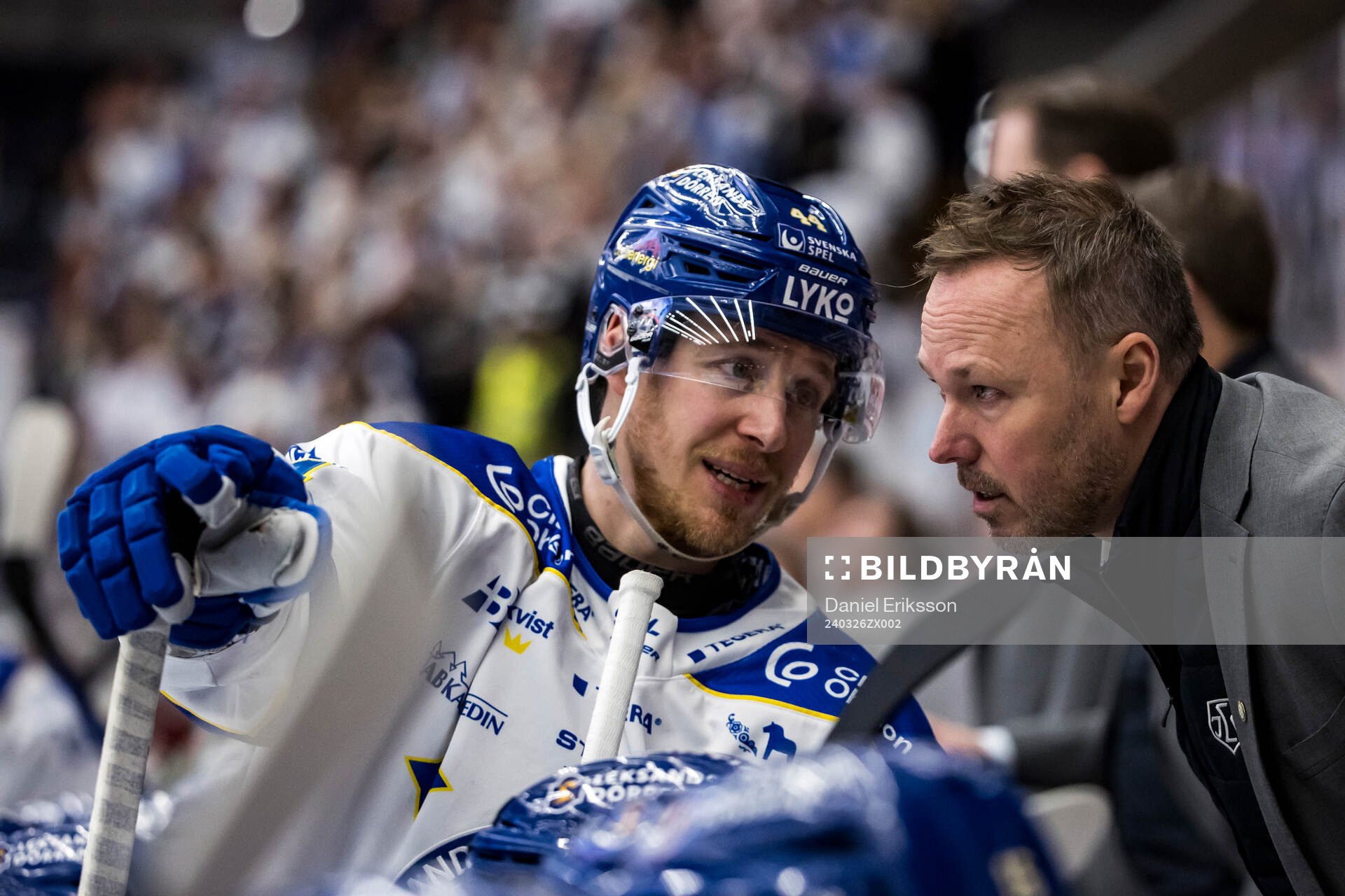 Leksands Carter Ashton och Leksands assisterande tränare