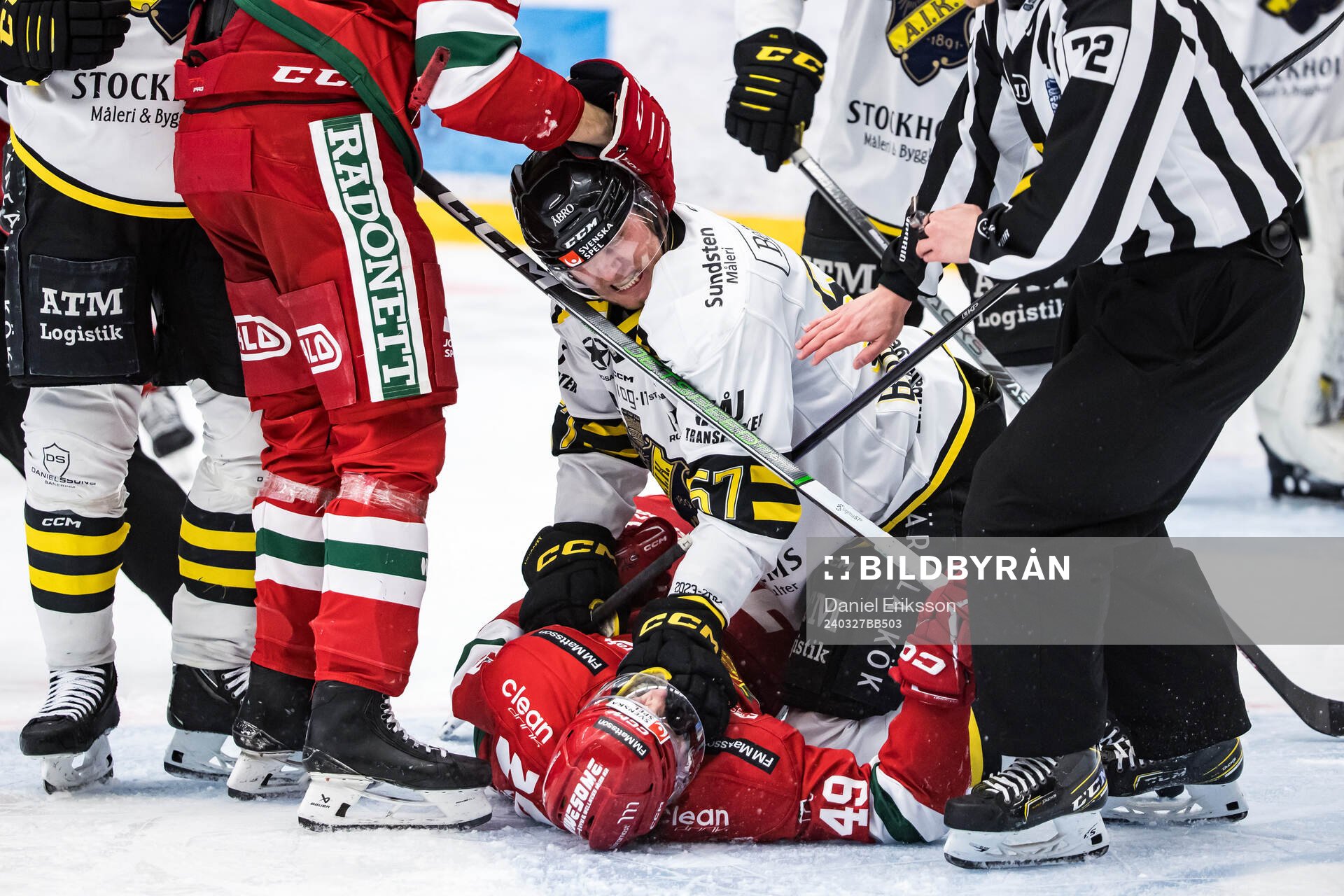 AIKs Alfred Barklund och Moras Noah Steen