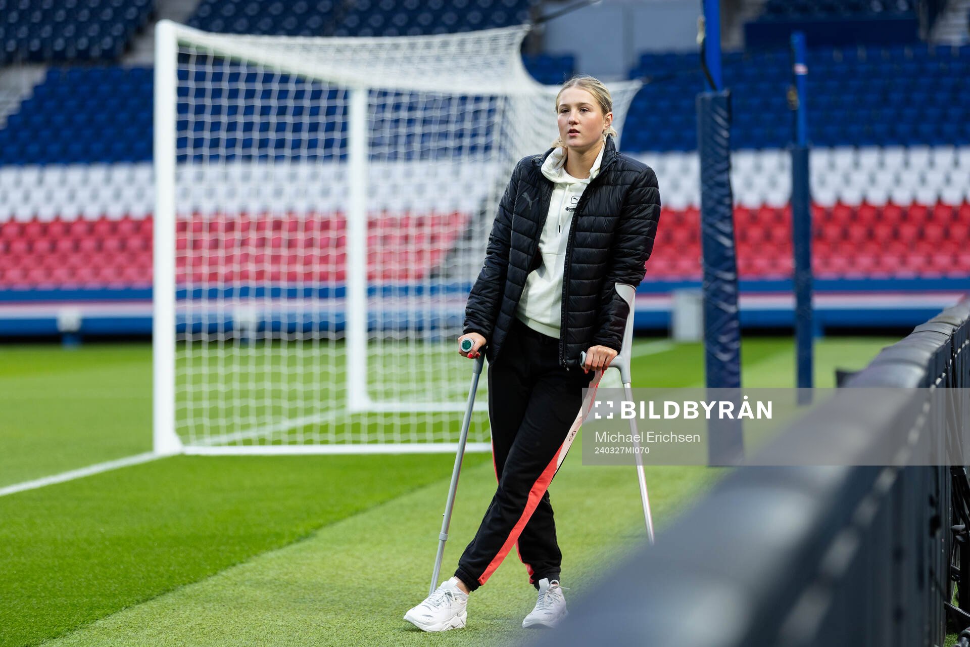 Alexandra Larsson of Häcken during a training session with Häcken on March 27, 2024 in Paris. 