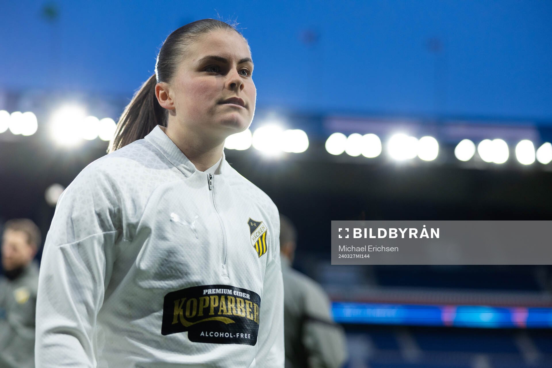 Hanna Wijk of Häcken after a training session with Häcken on March 27, 2024 in Paris. 