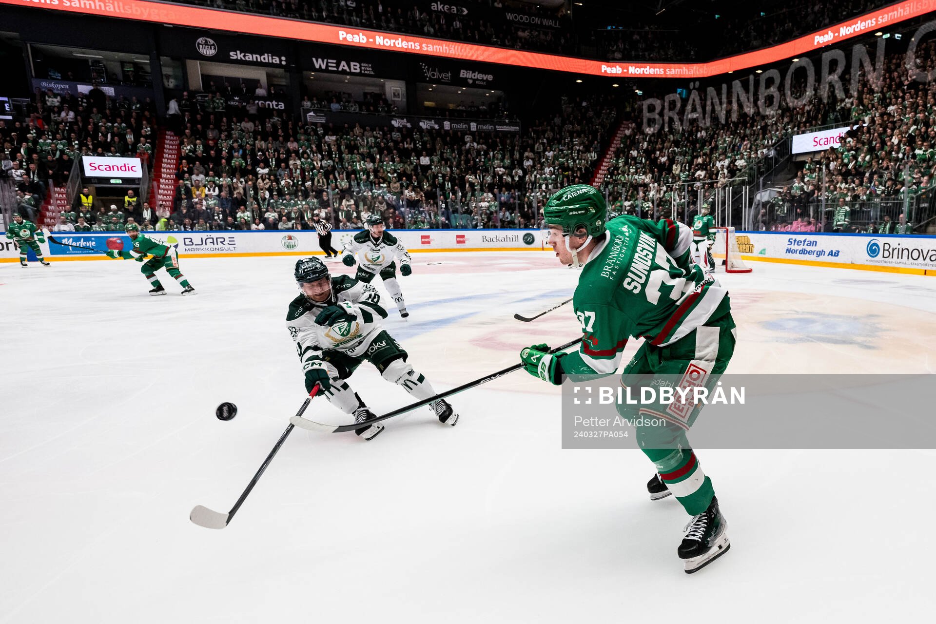 Rögles Albin Sundsvik och Färjestads Marcus Nilsson