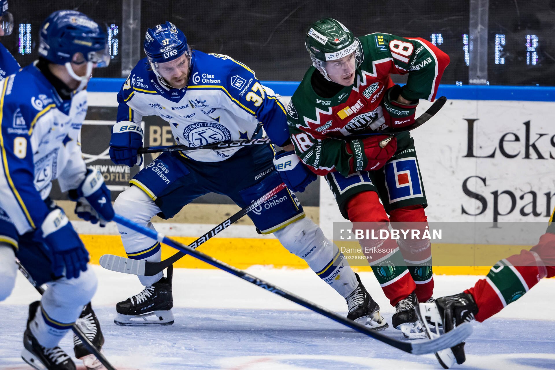 Leksands Anton Lindholm och Frölundas Linus Öberg