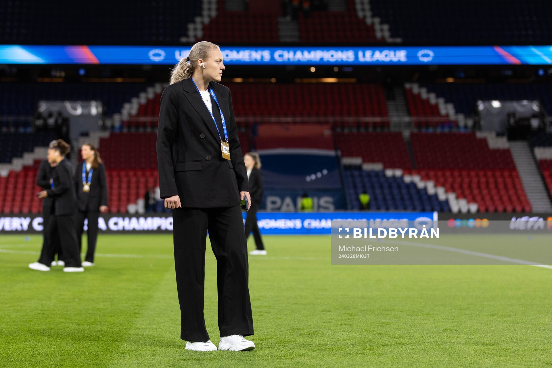during the UEFA Women's Champions League football match