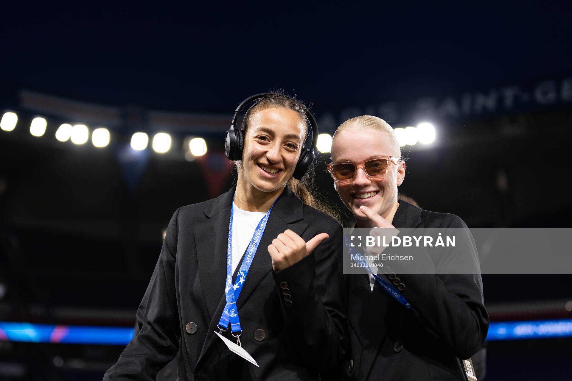 Rusul Rosa Kafaji and Anna Sandberg of Häcken