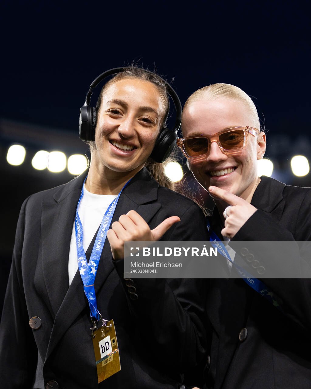 Rusul Rosa Kafaji and Anna Sandberg of Häcken