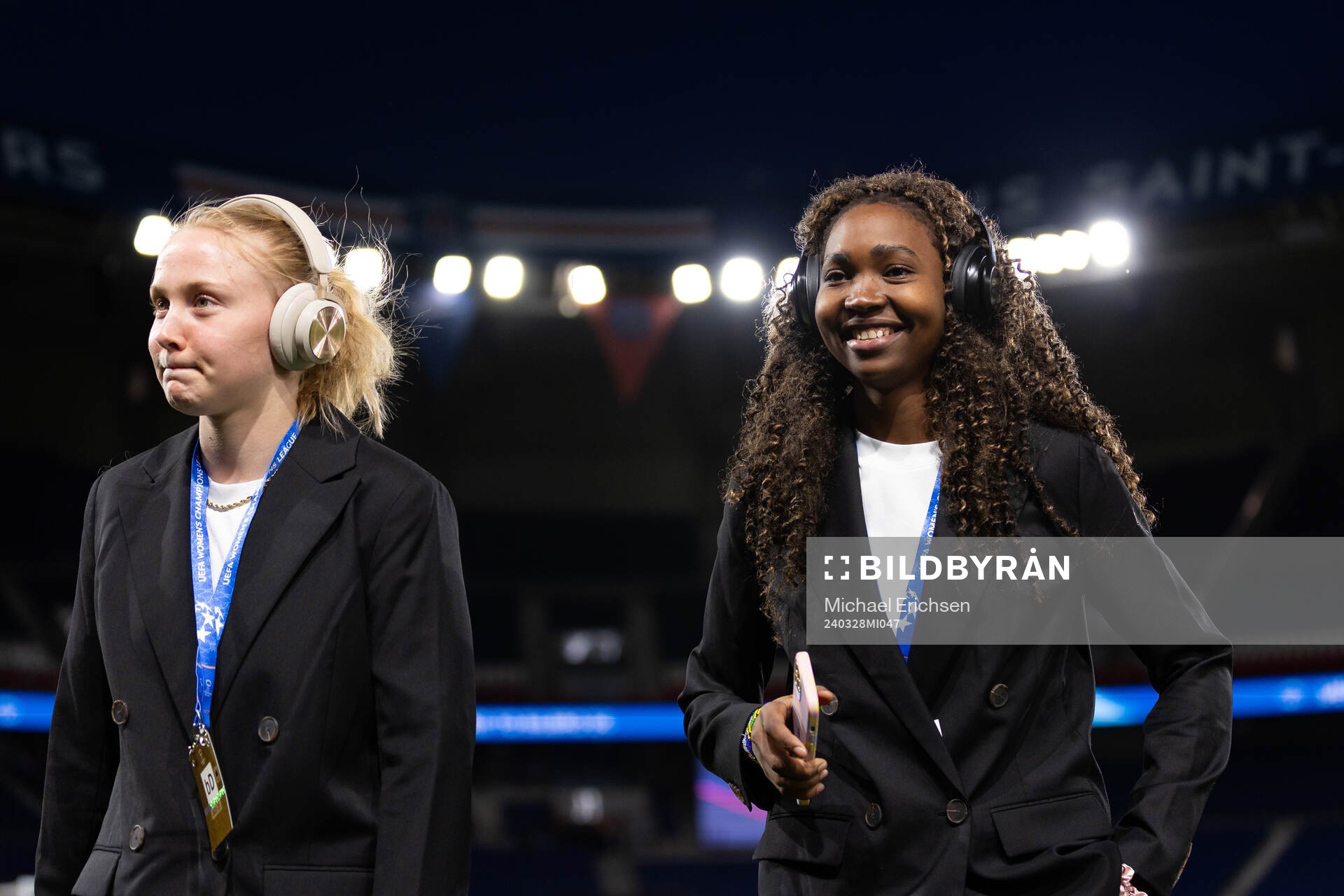 Johanna Fossdalsá Sørensen and Aisha Masaka of Häcken