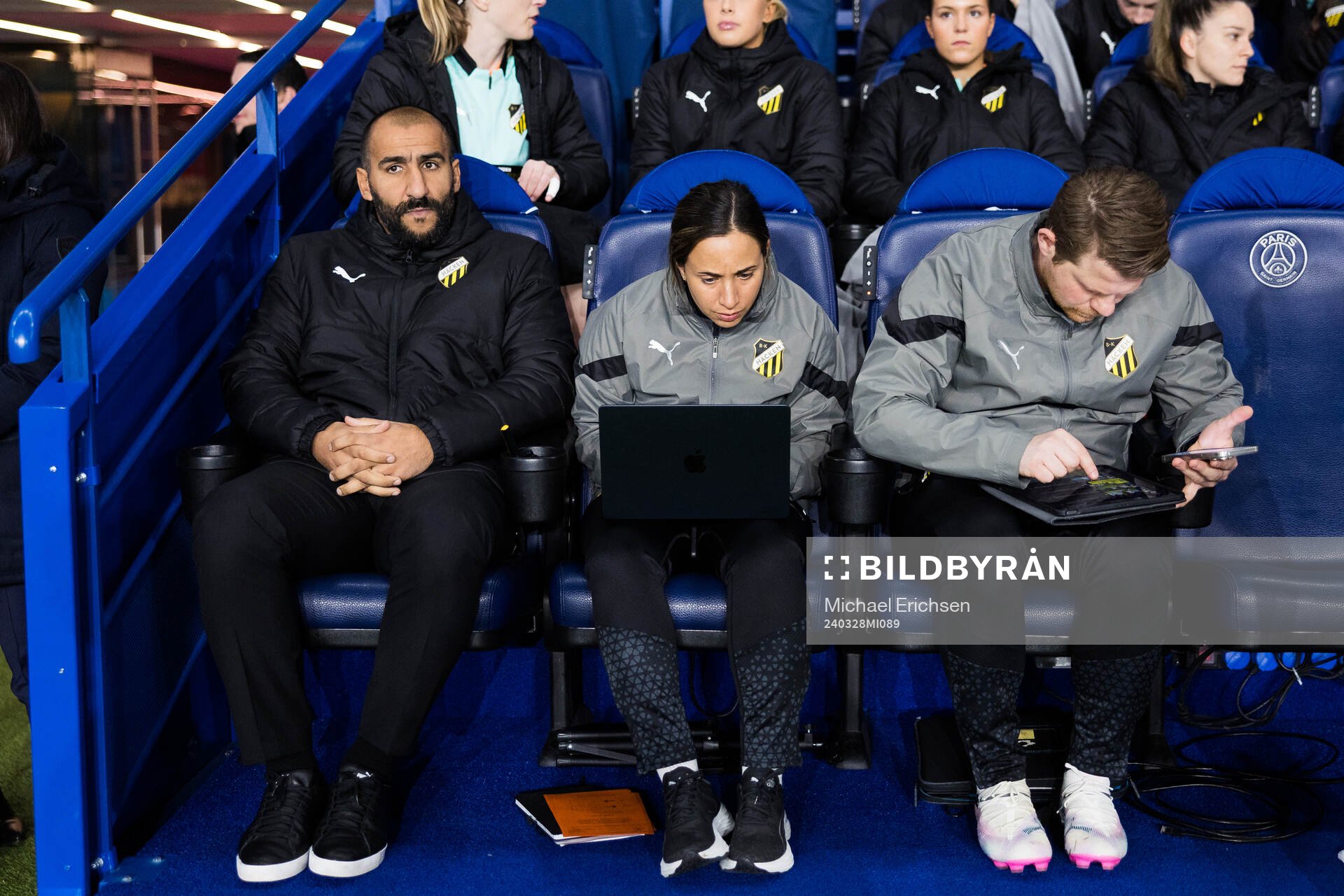 Head coach Mak Lind, Assistant coach Bri Campos and