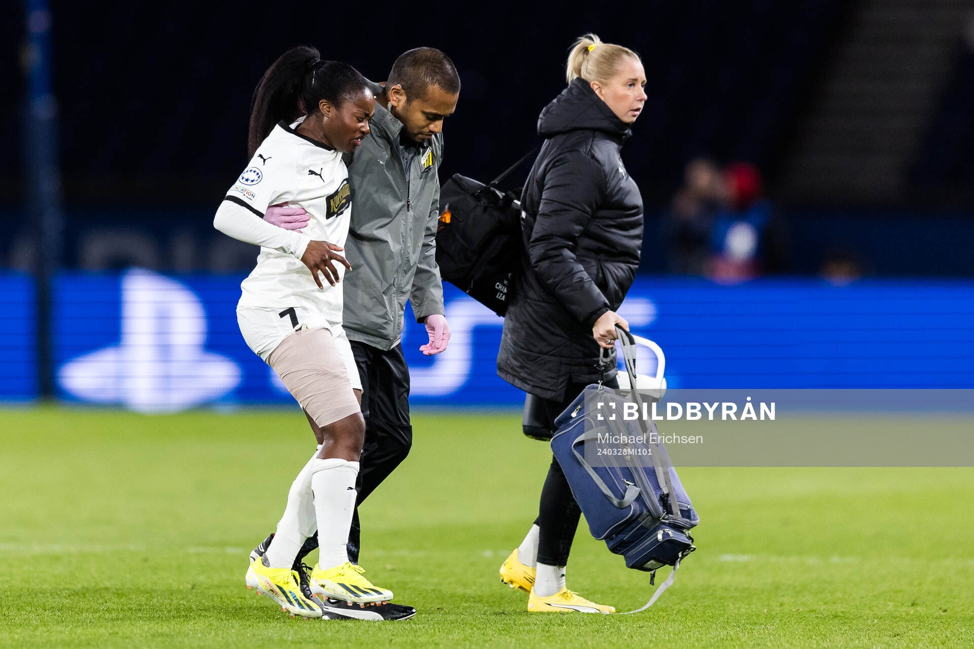 Monica Jusu Bah of Häcken in pain