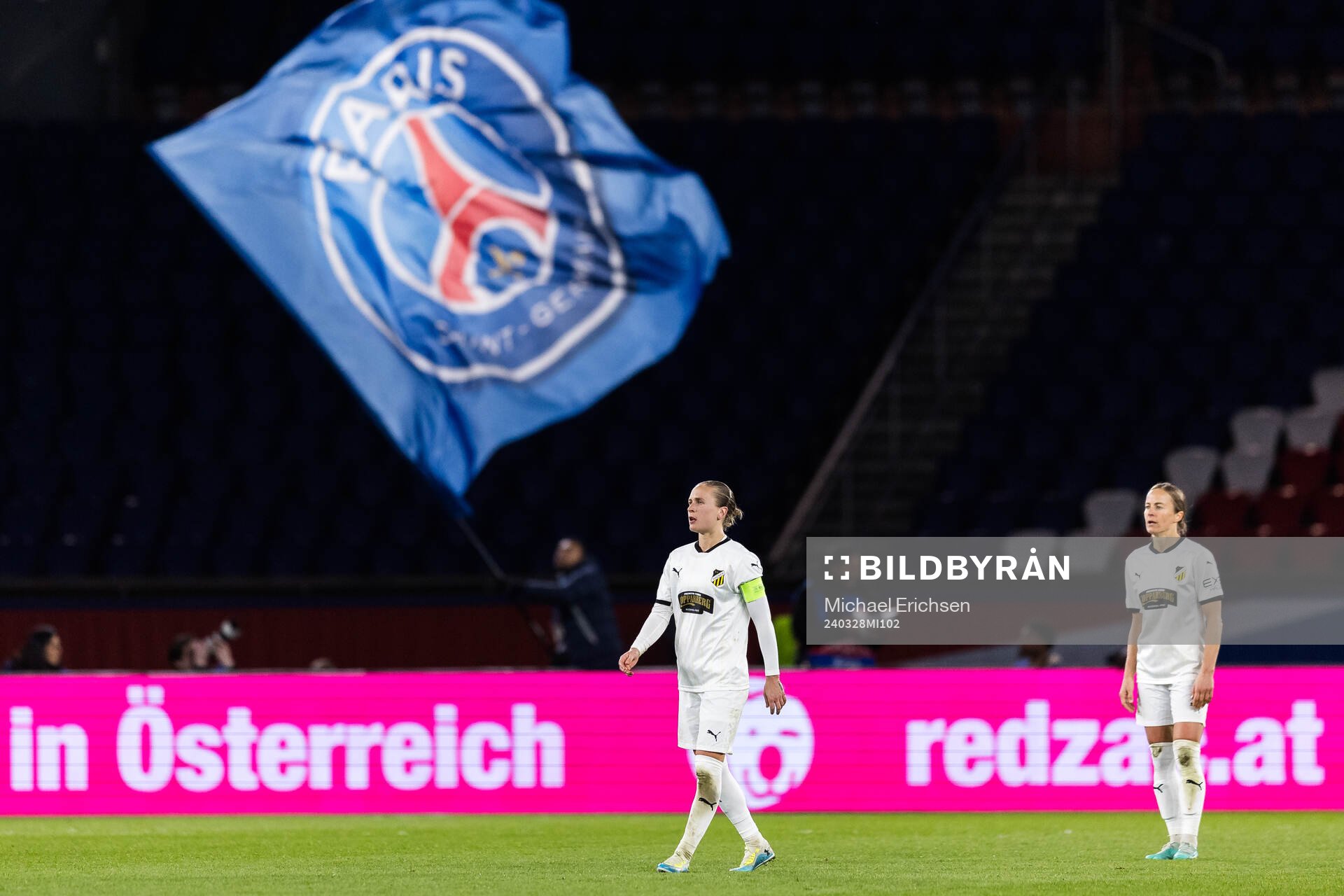 Filippa Curmark and Aivi Luik of Häcken look dejected
