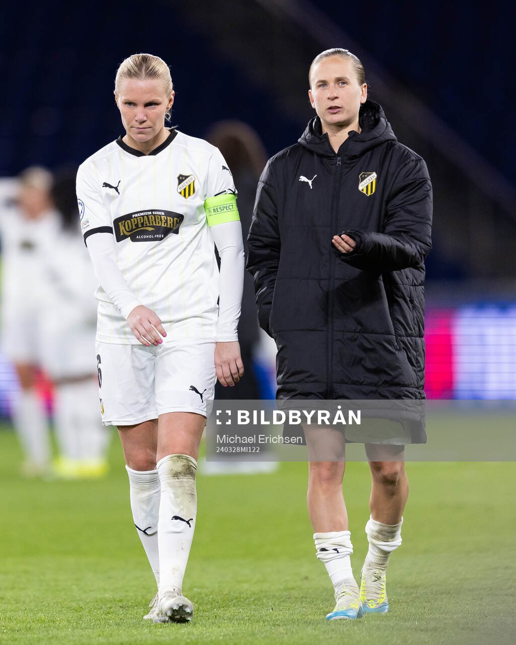 Josefine Rybrink and Filippa Curmark  of Häcken looks