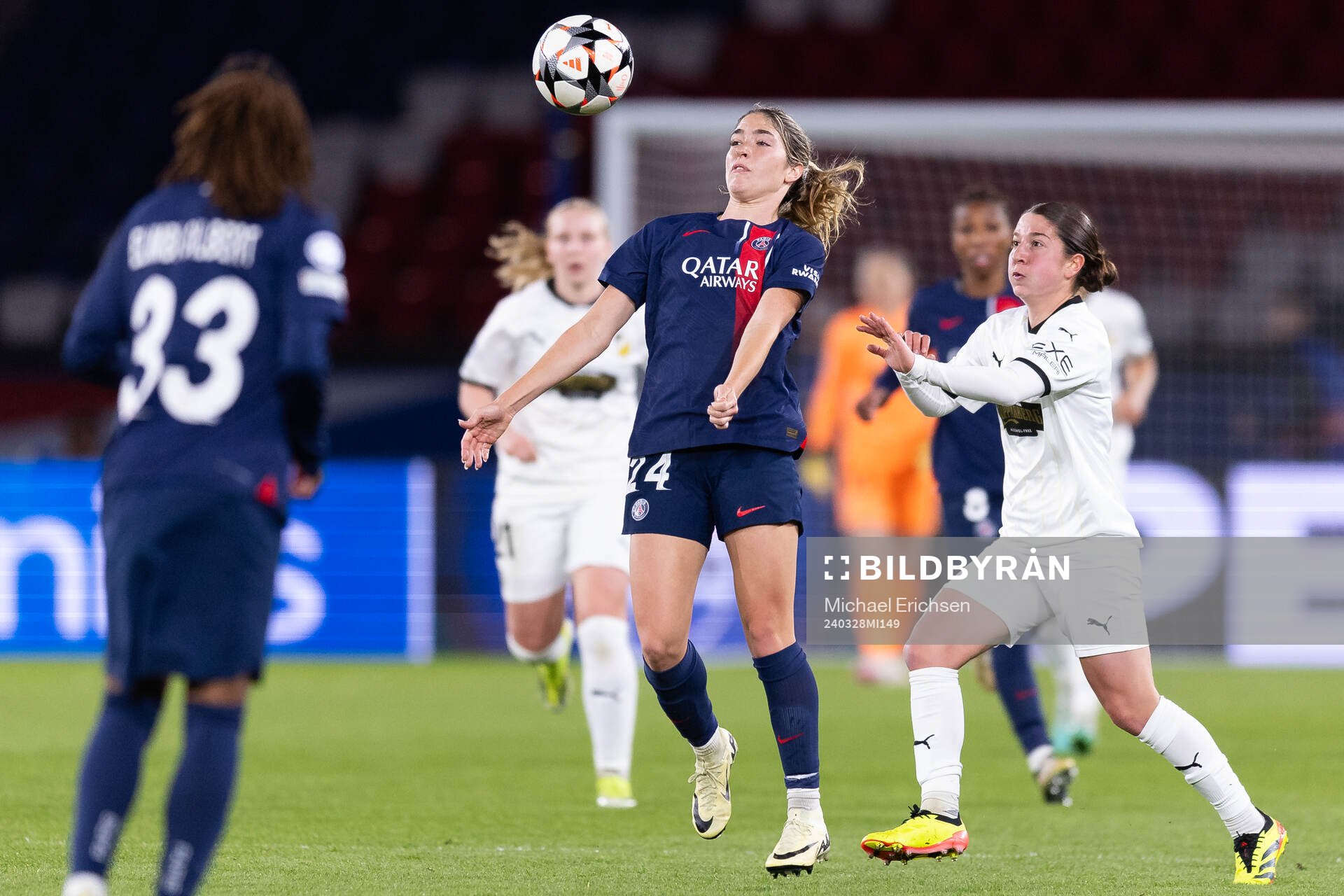 Korbin Albert of Paris Saint Germain and Ruby Grant of