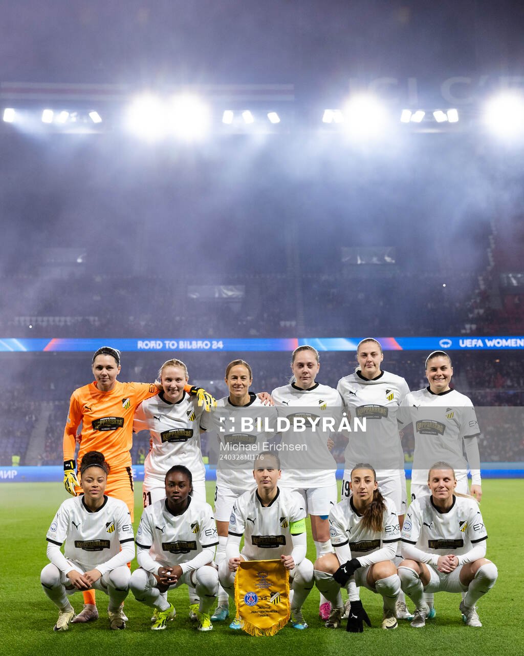 goalkeeper Jennifer Falk, Johanna Fossdalsá Sørensen,