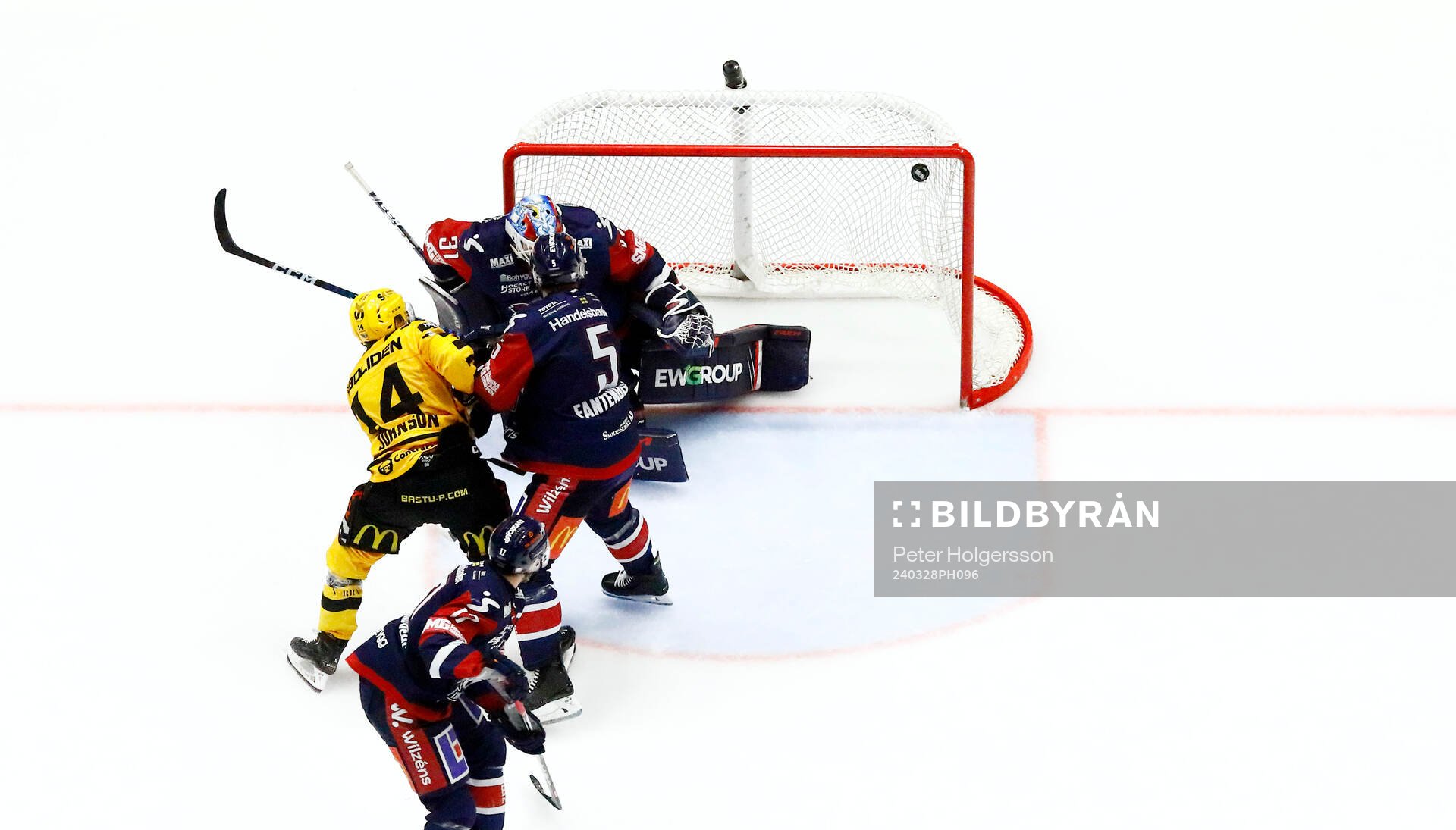 Mål 0-1 av Skellefteås Andreas Johnson förbi Linköpings
