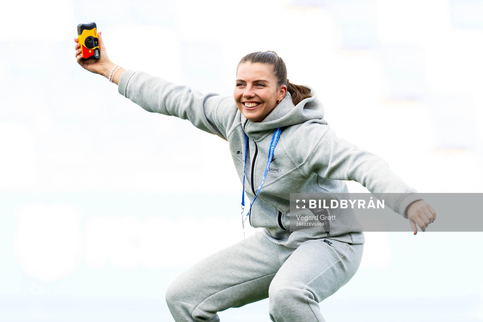 Cecilie Redisch Kvamme of Brann takes a selfie