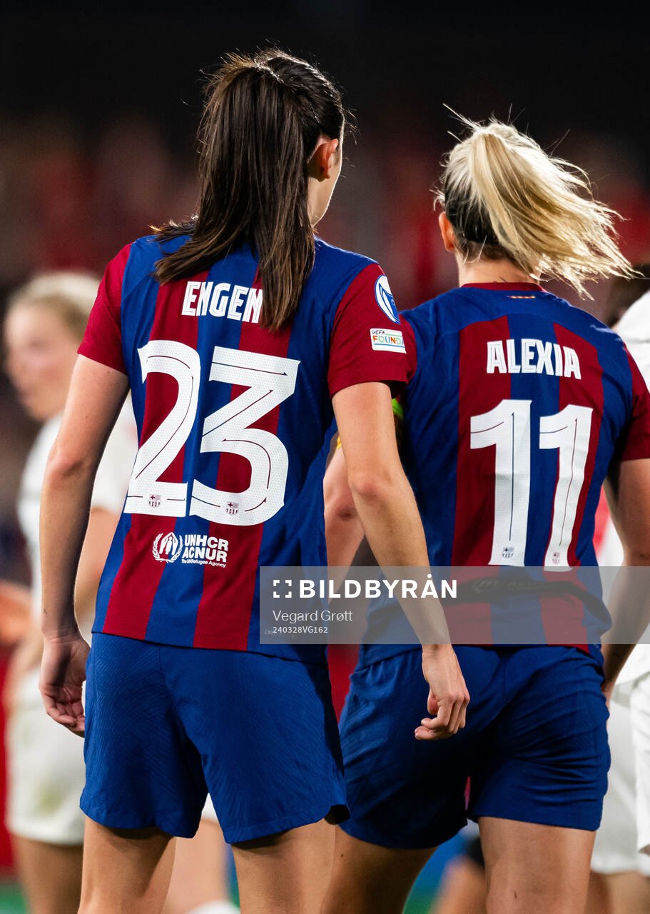 Ingrid Syrstad Engen and Alexia Putellas of Barcelona