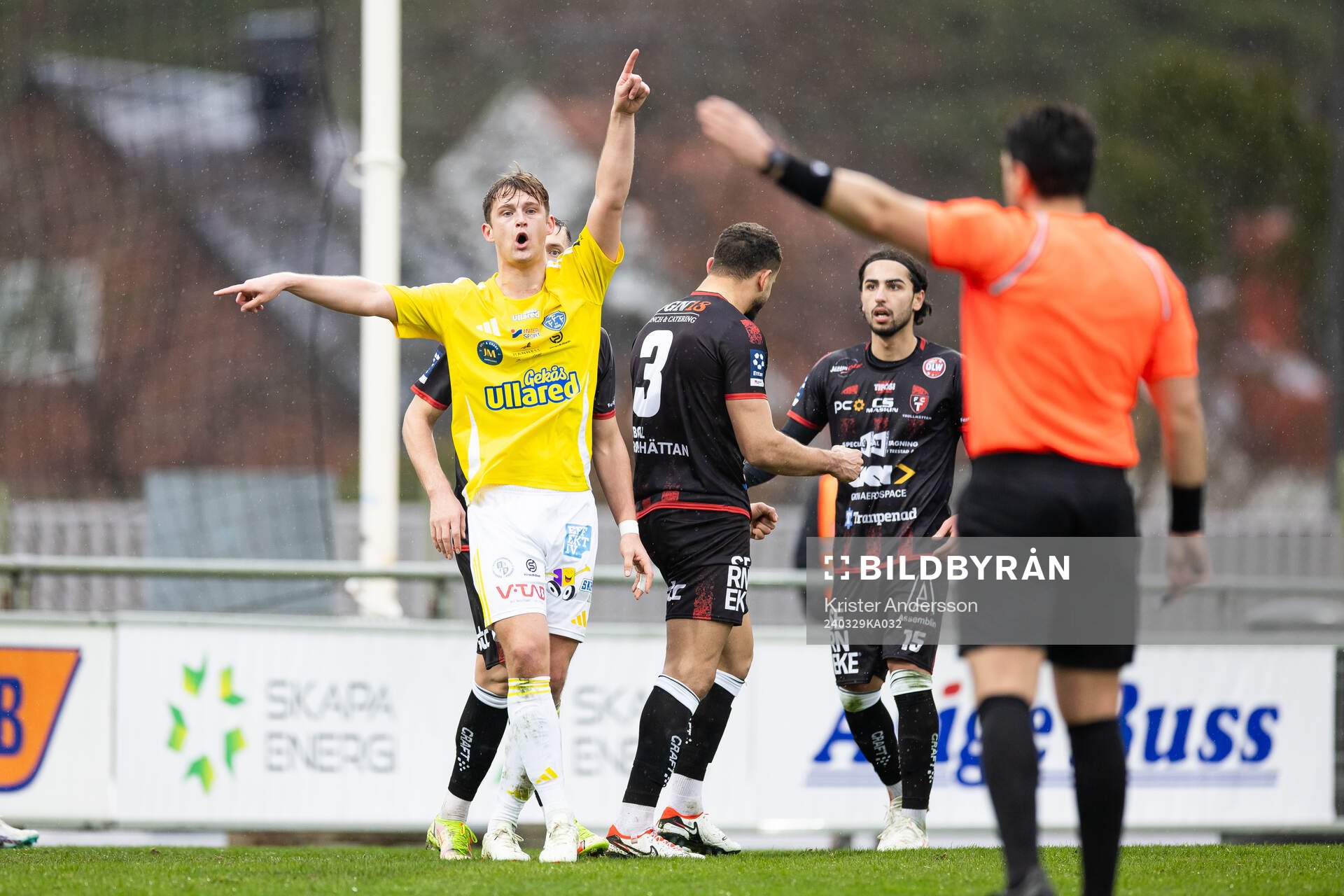 Falkenbergs Noel Hansson reagerar